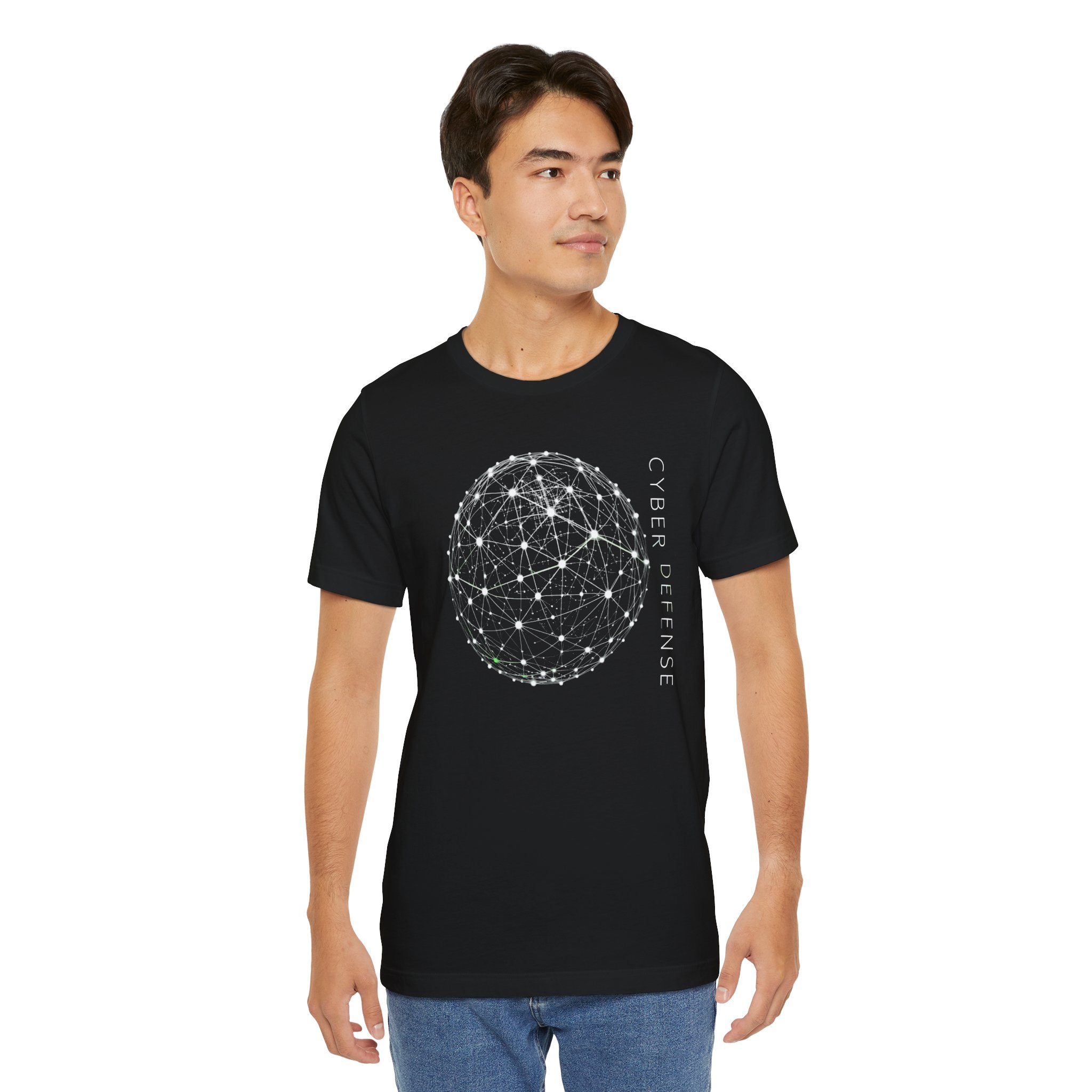 Cyber Defense Network Sphere Graphic T-Shirt
