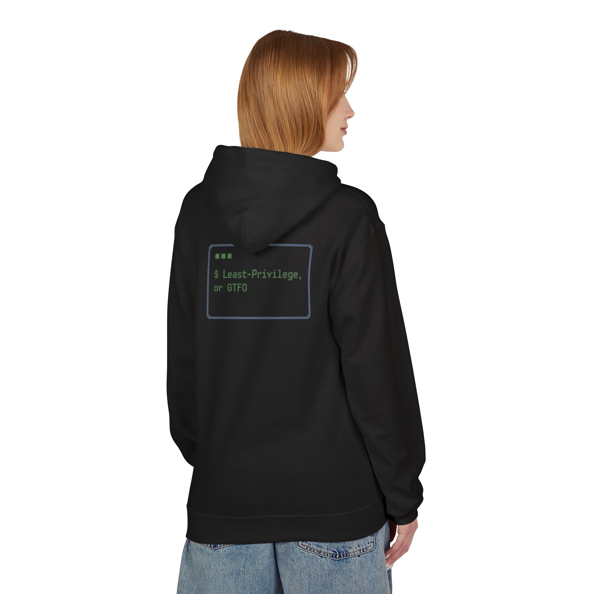 16511658011833108914_2048.jpeg Least Privilege or GTFO Cybersecurity Softstyle Hoodie