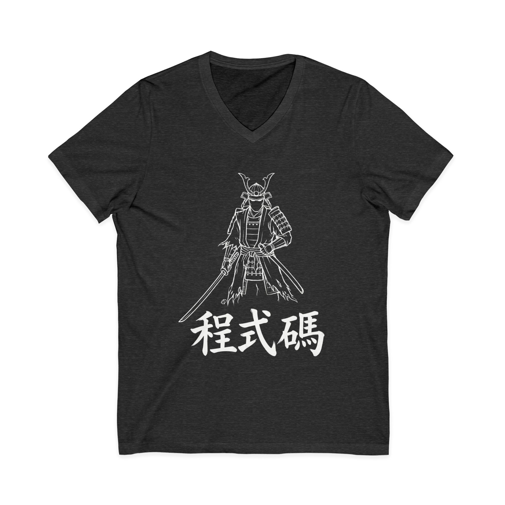 The Chinese Characters declare Code Warrior V-Neck Tee