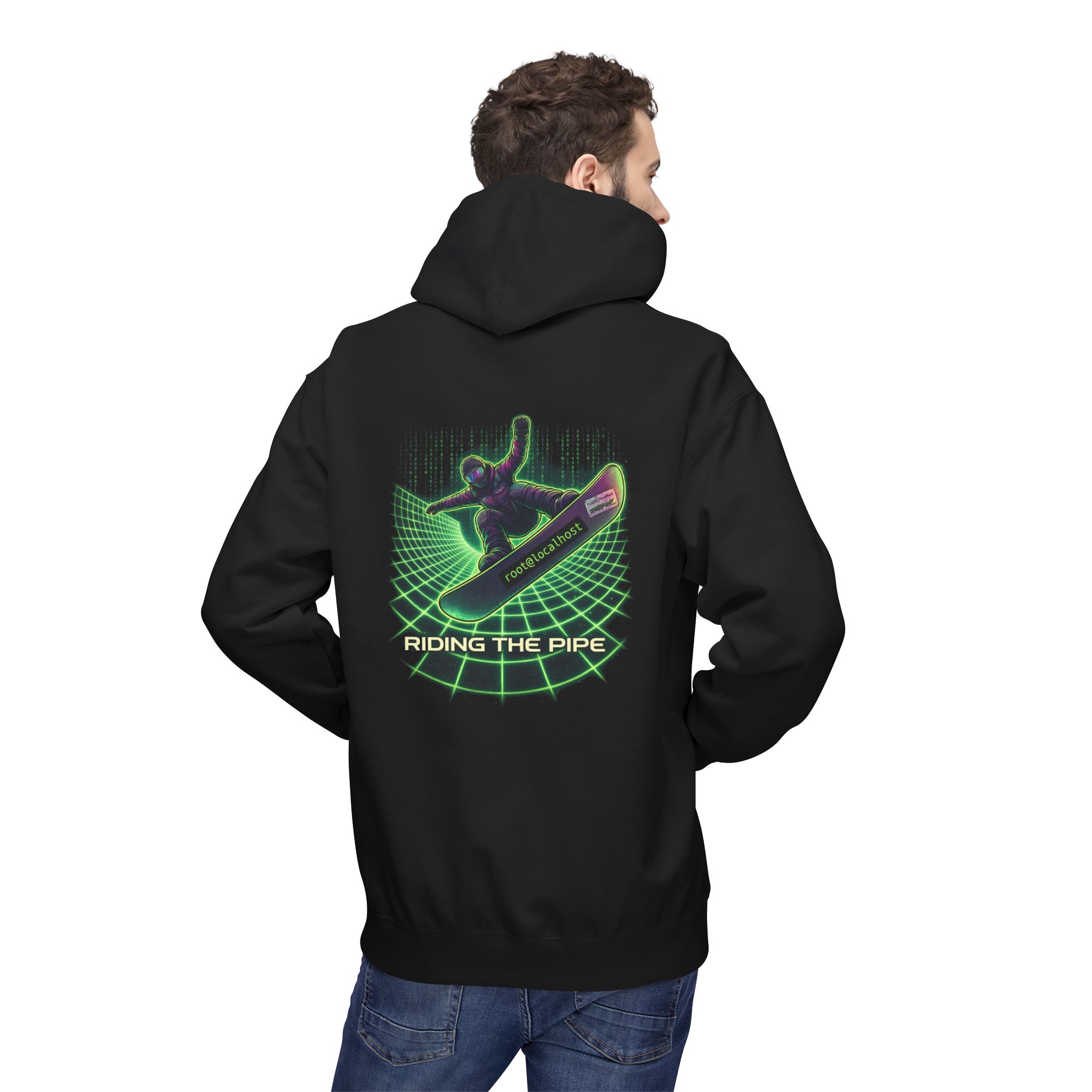 Cyberpunk Hacker Snowboard Softstyle Hoodie