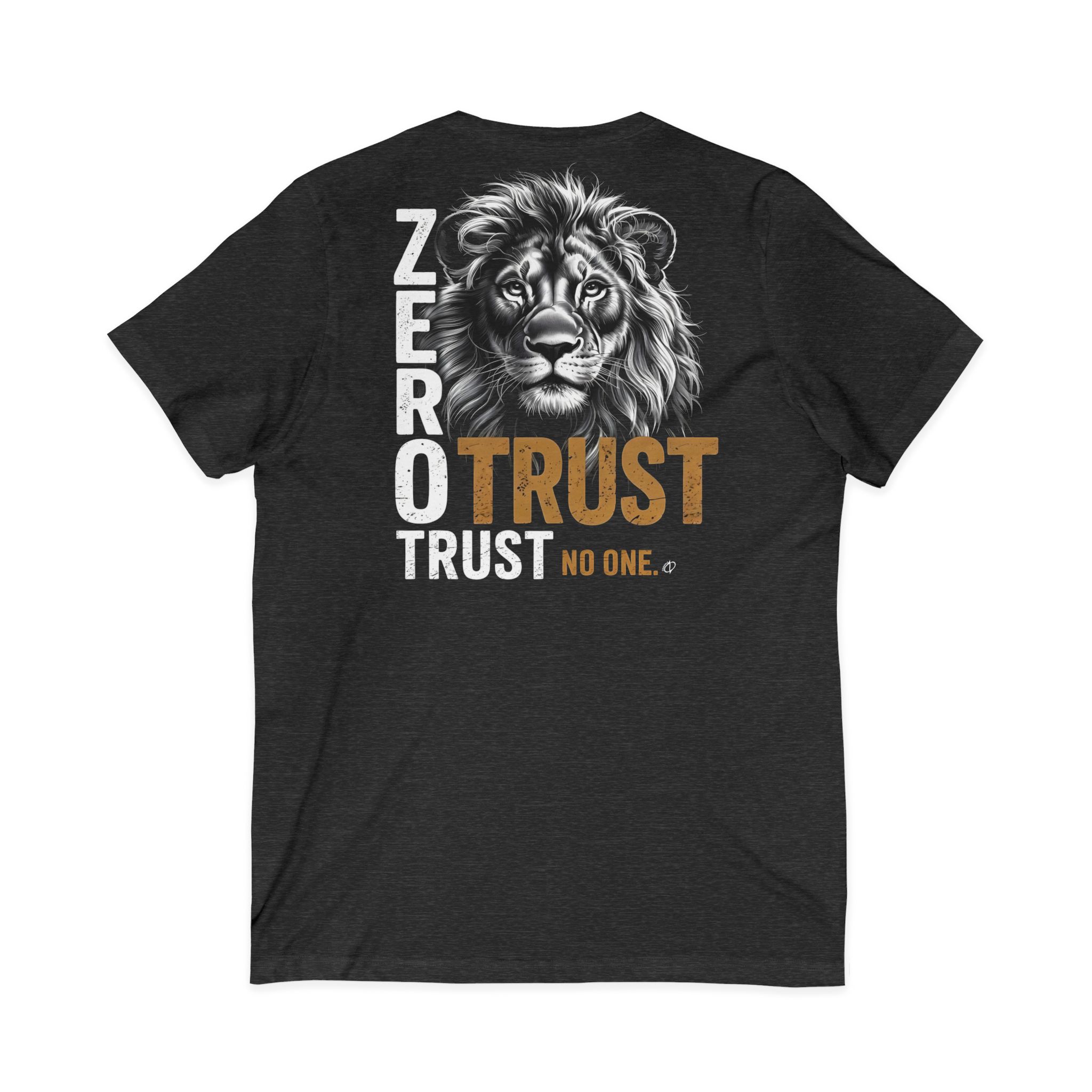 Zero Trust Lion V-Neck Tee – Back