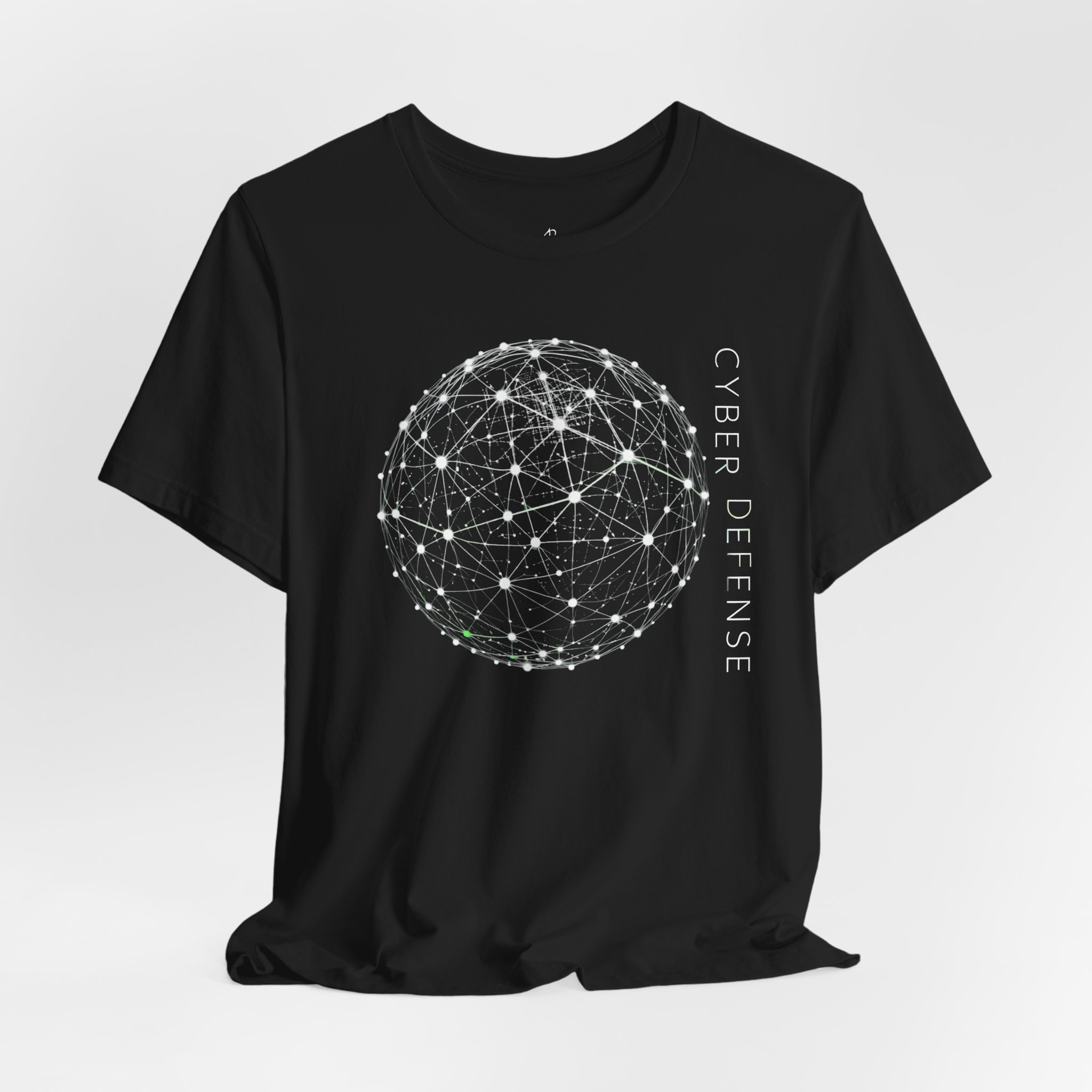 Cyber Defense Network Sphere Graphic T-Shirt