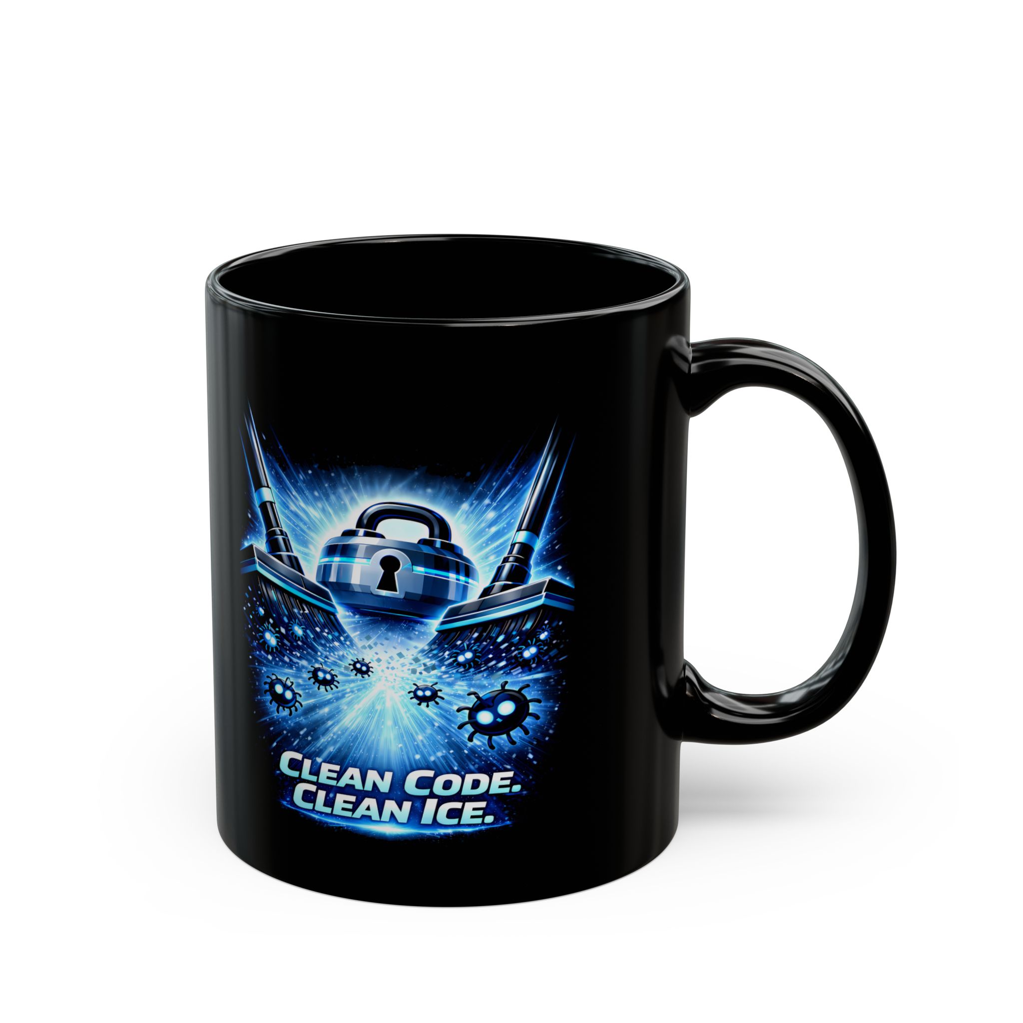 Clean Code Clean Ice Cybersecurity Coffee Mug, Secure Coding Gift