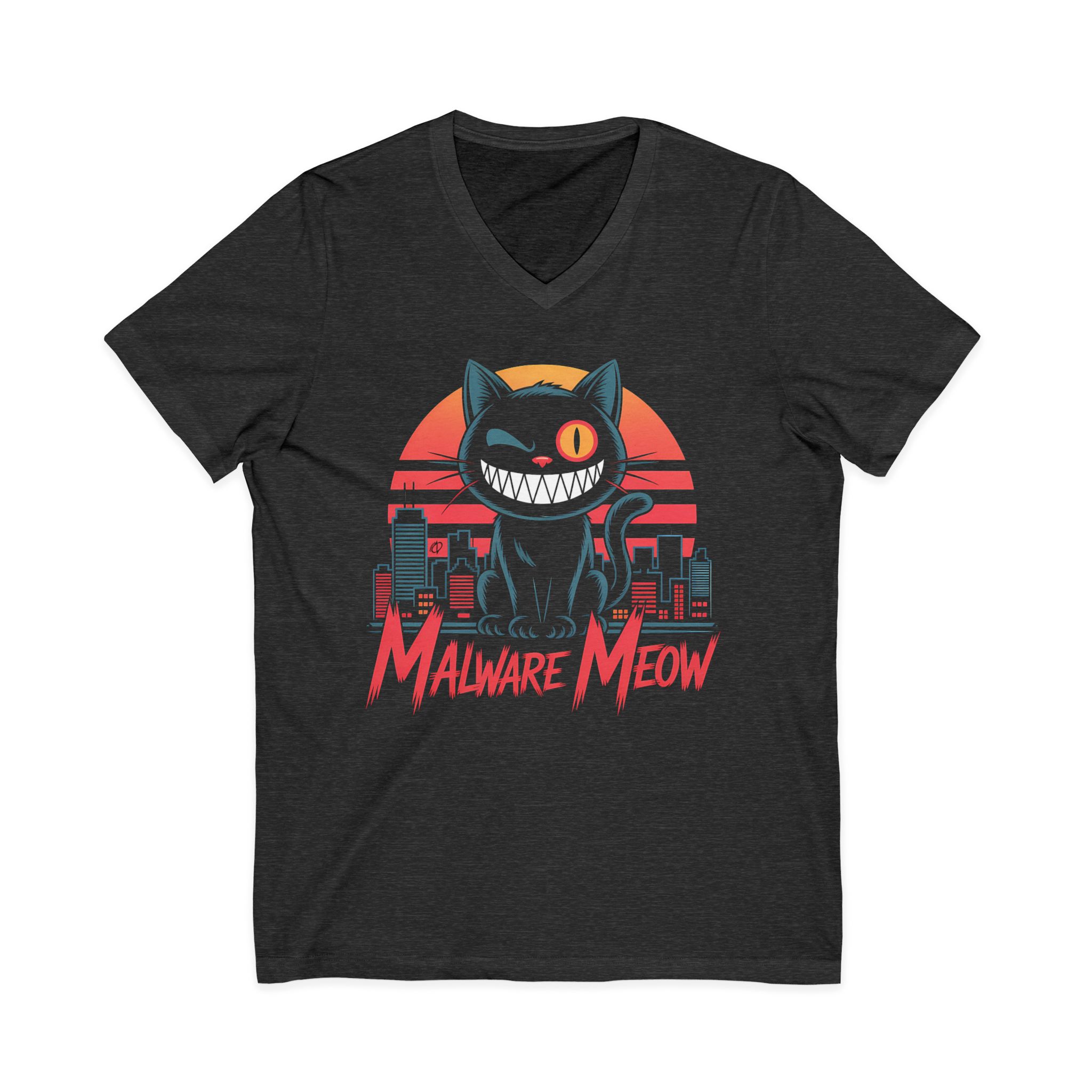 Malware Meow V-Neck Tee