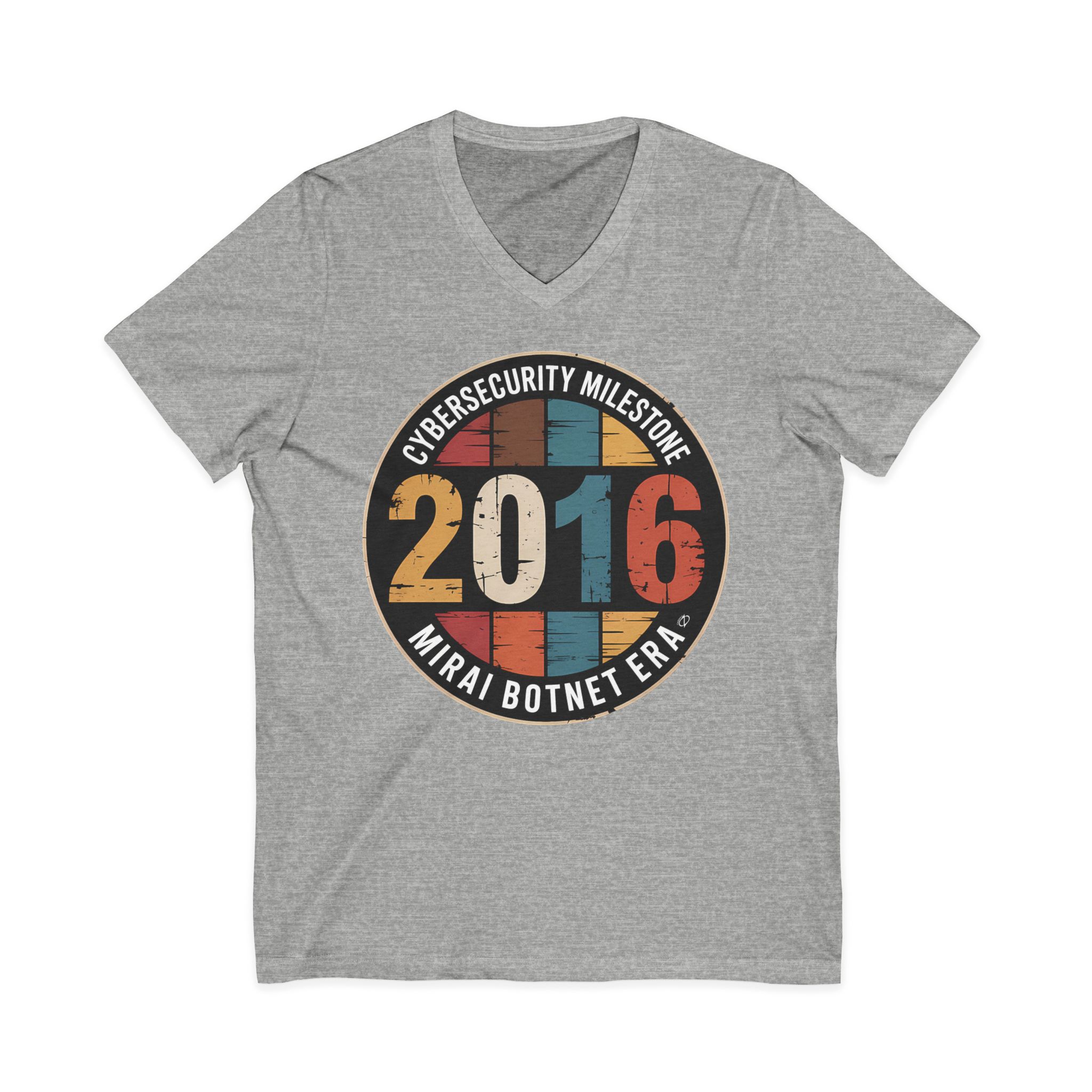 Mirai Botnet Cybersecurity Milestone V-Neck Tee