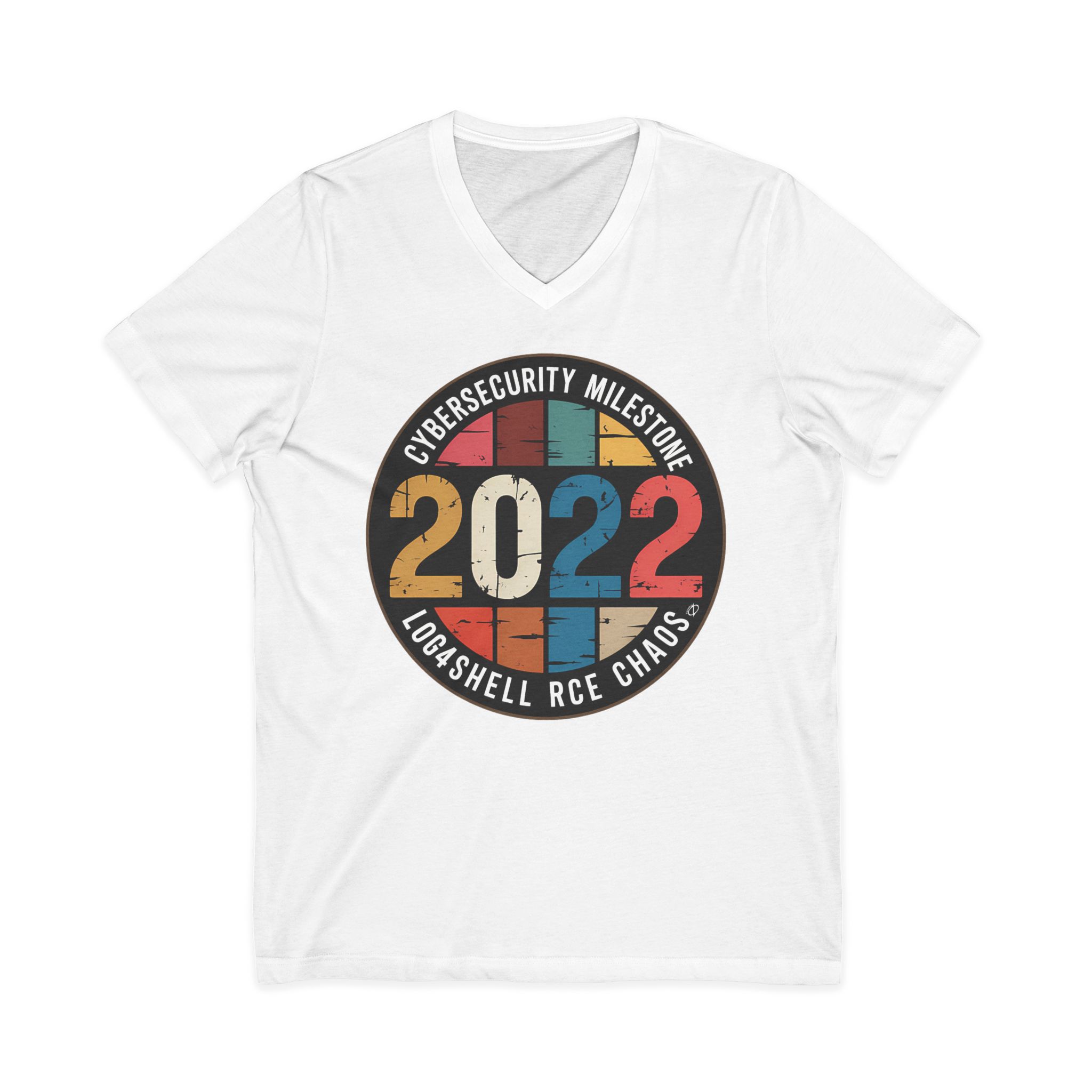 Log4Shell RCE Cybersecurity Milestone V-Neck Tee