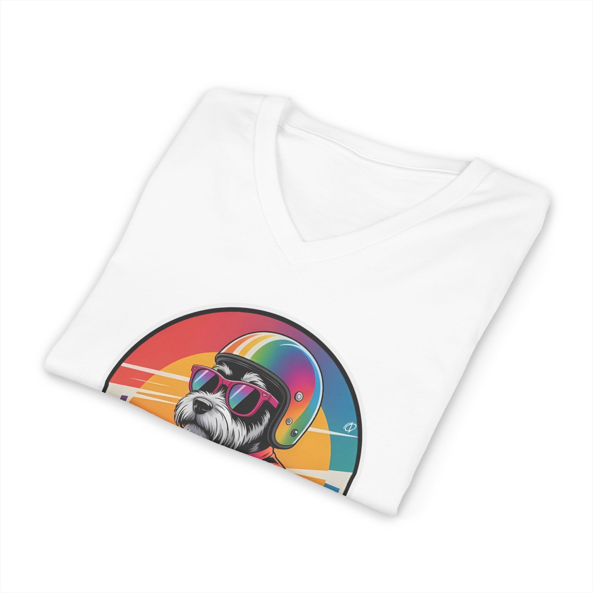 Cyber Dog Ride V-Neck Tee