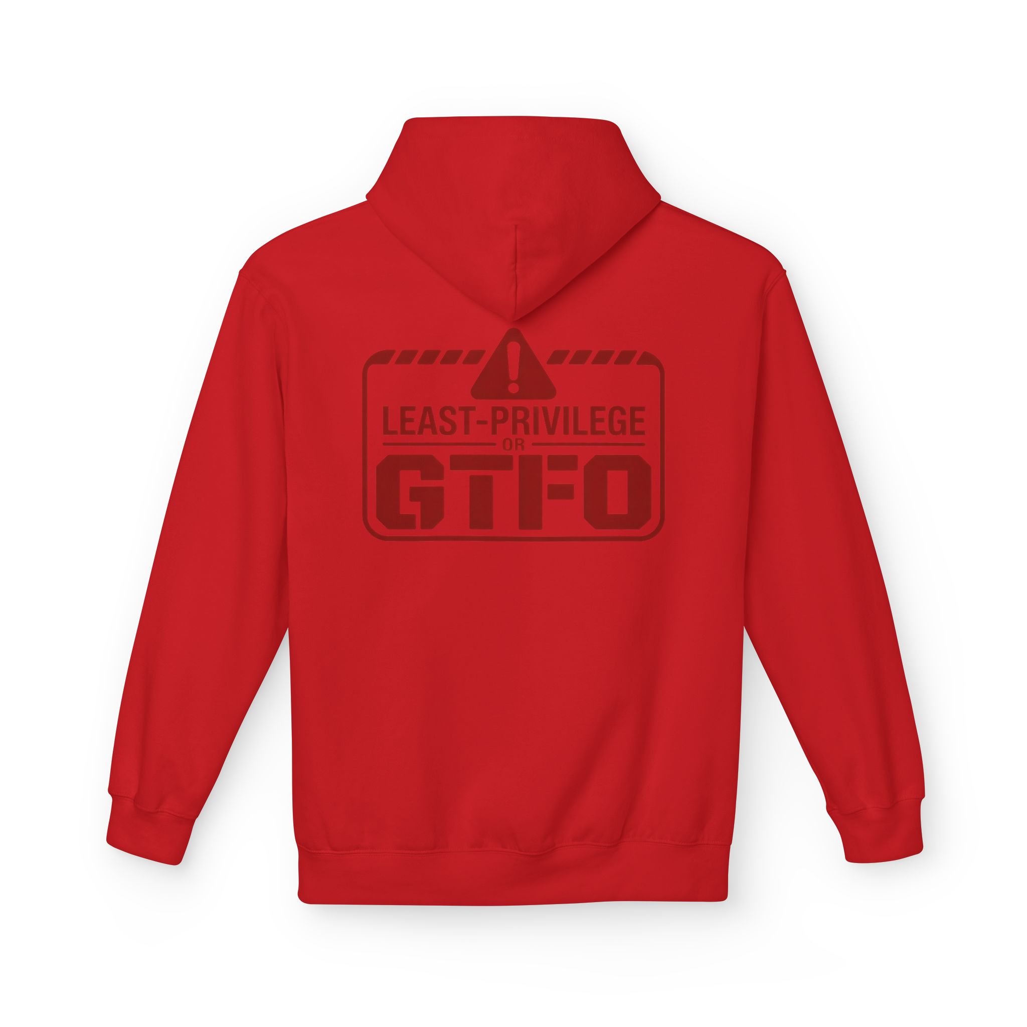 Least Privilege or GTFO Cybersecurity Softstyle Hoodie | Red Print