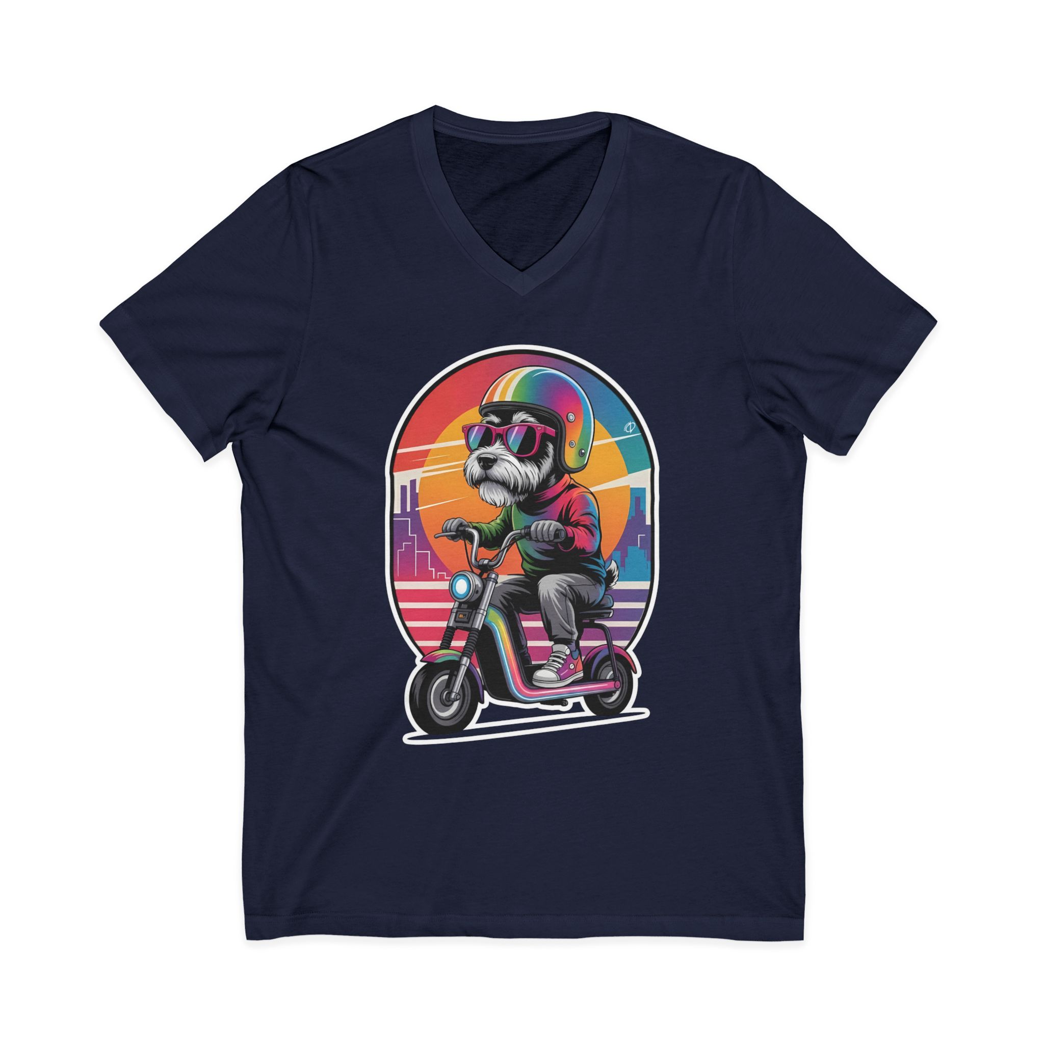 Cyber Dog Ride V-Neck Tee