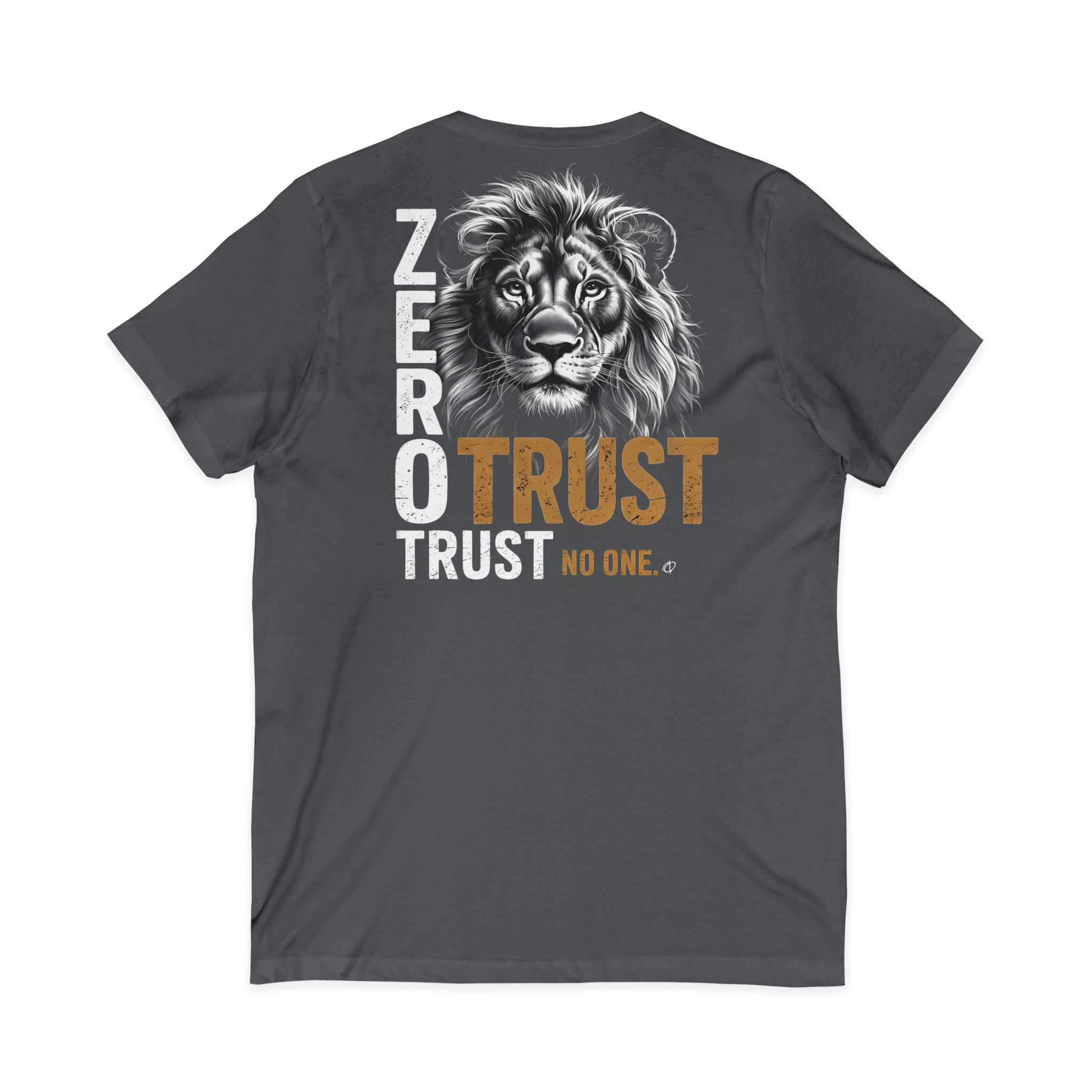 Zero Trust Lion V-Neck Tee – Back
