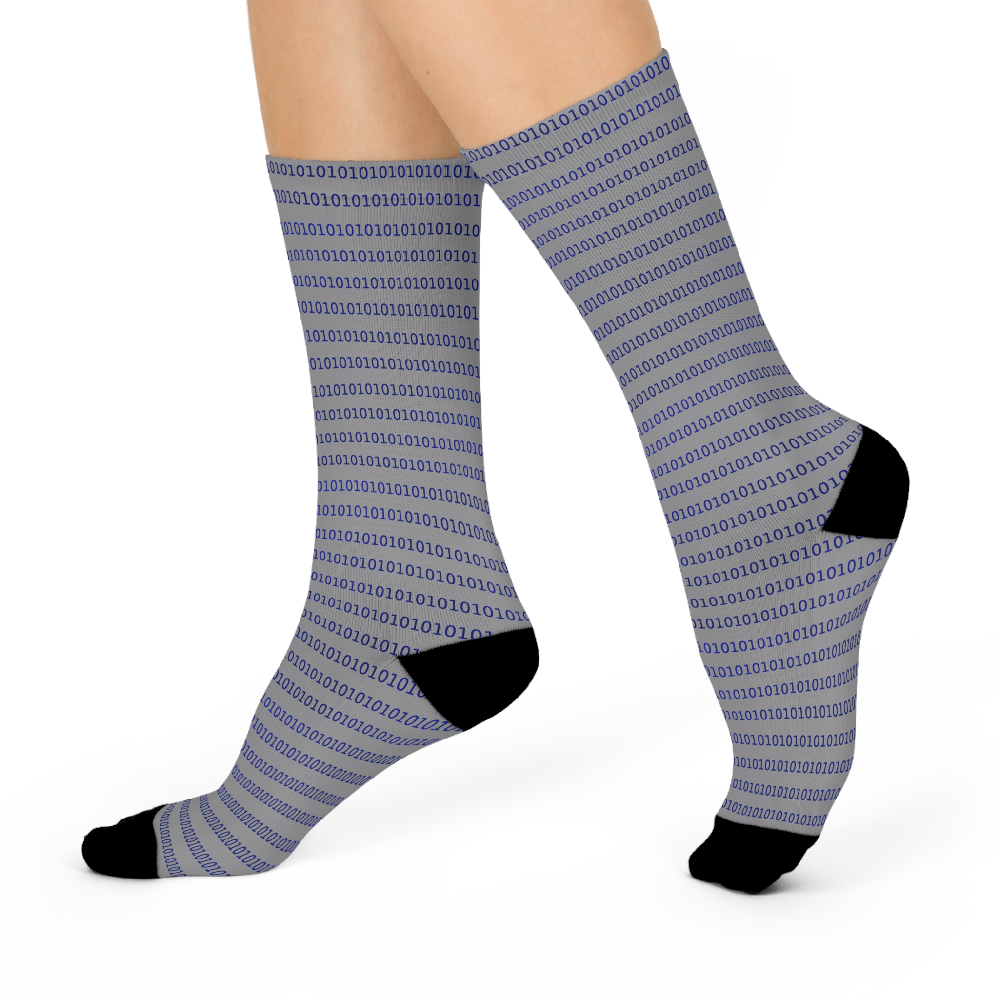 Blue Binary CyberCrew Socks