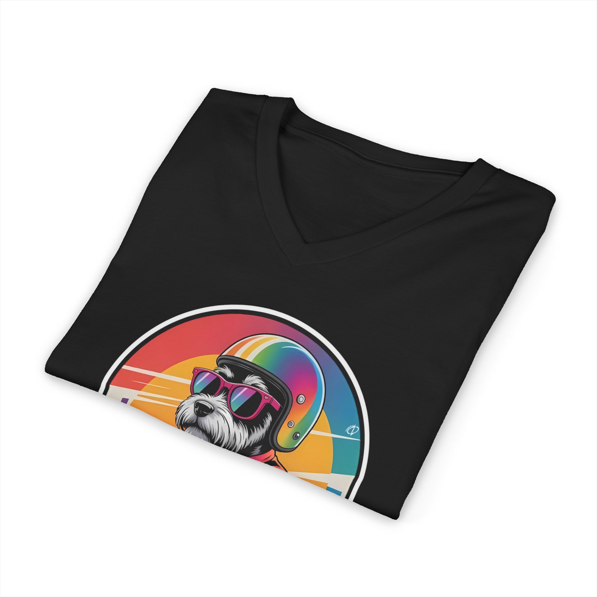 Cyber Dog Ride V-Neck Tee
