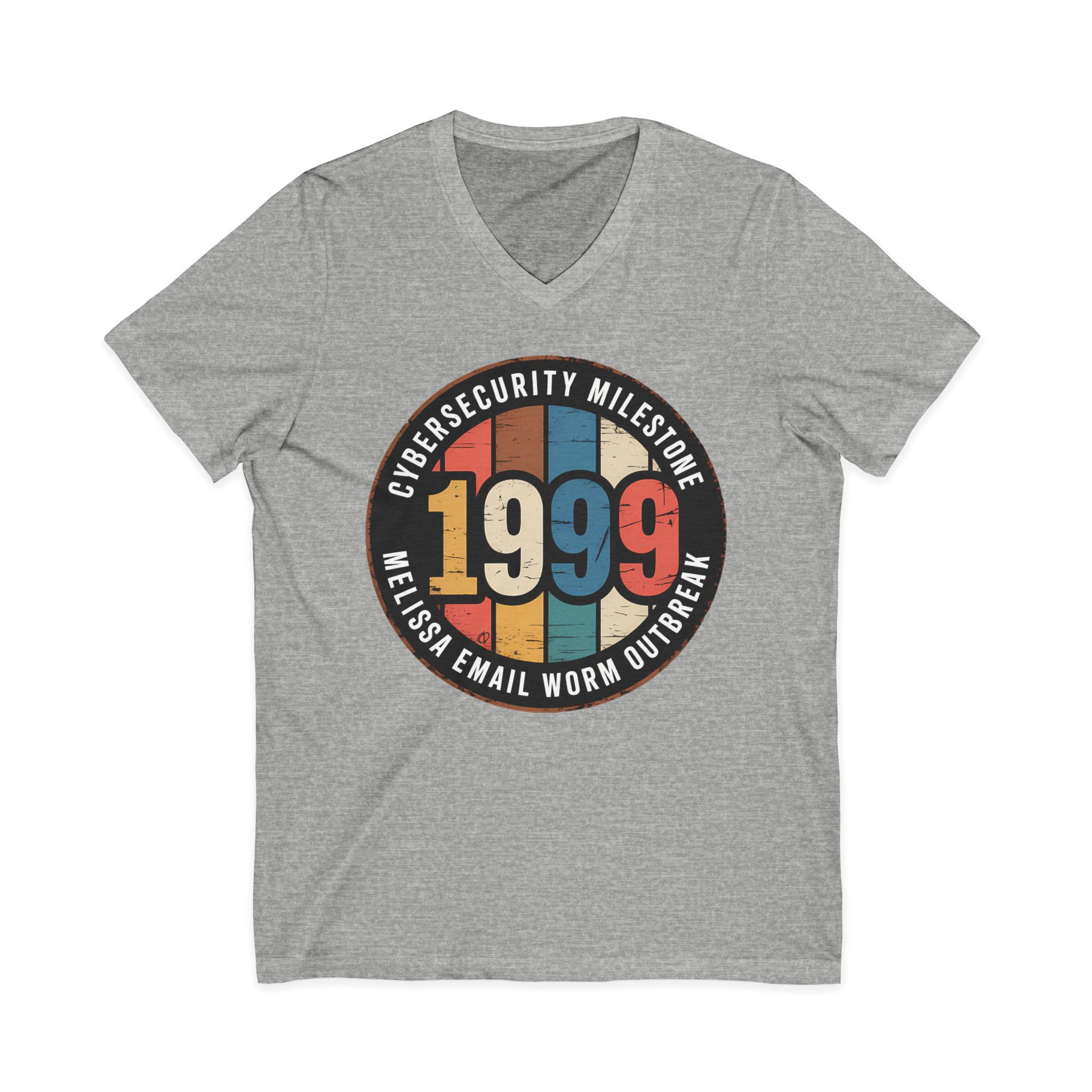 Melissa Worm Cybersecurity Milestone V-Neck Tee