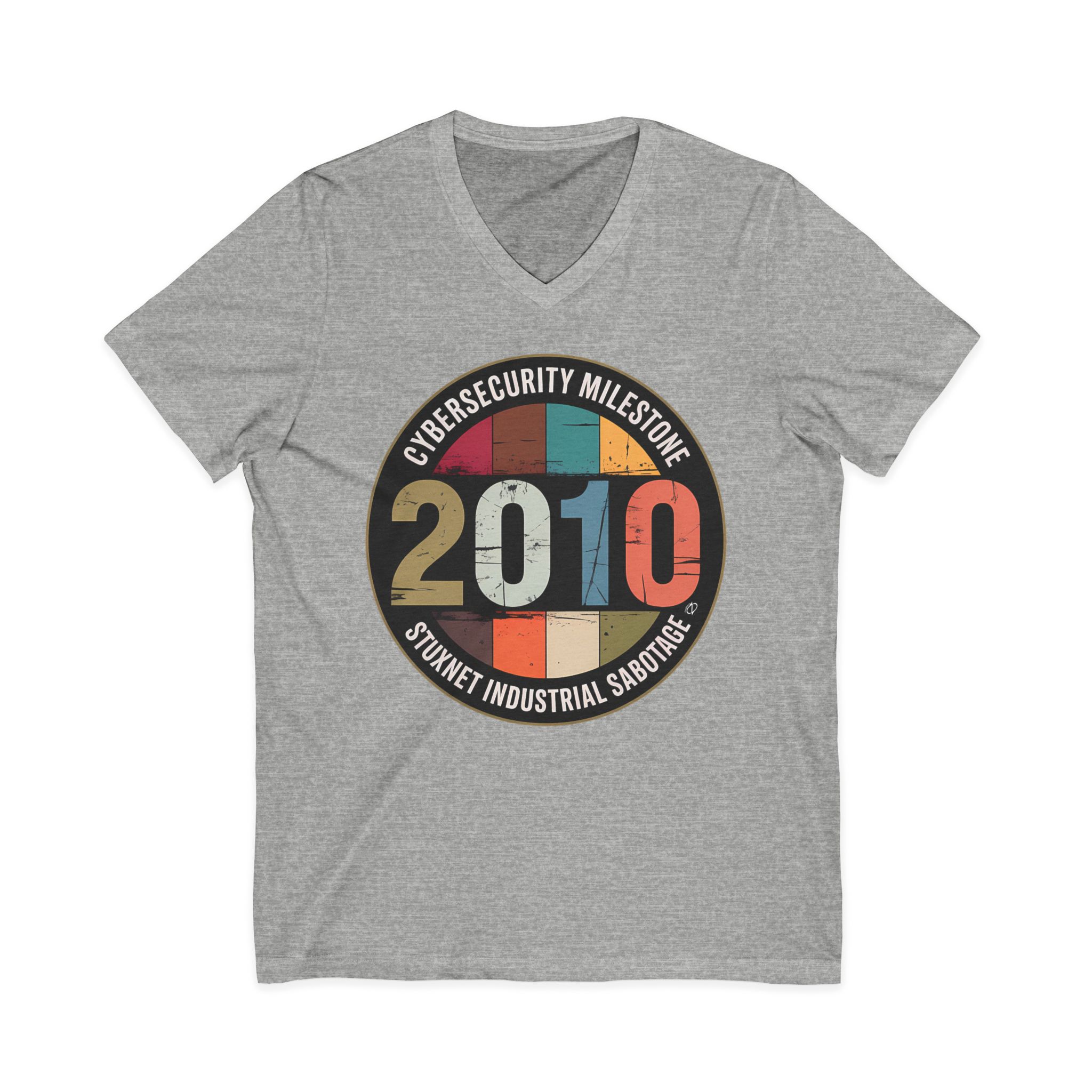 Stuxnet Cyber Milestone V-Neck Tee