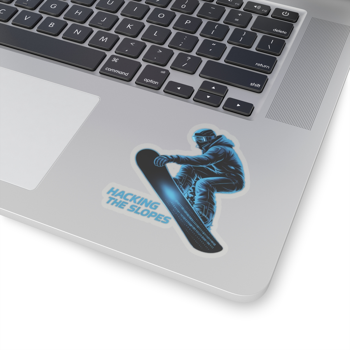 Hacking the Slopes Snowboarder Hacker Sticker