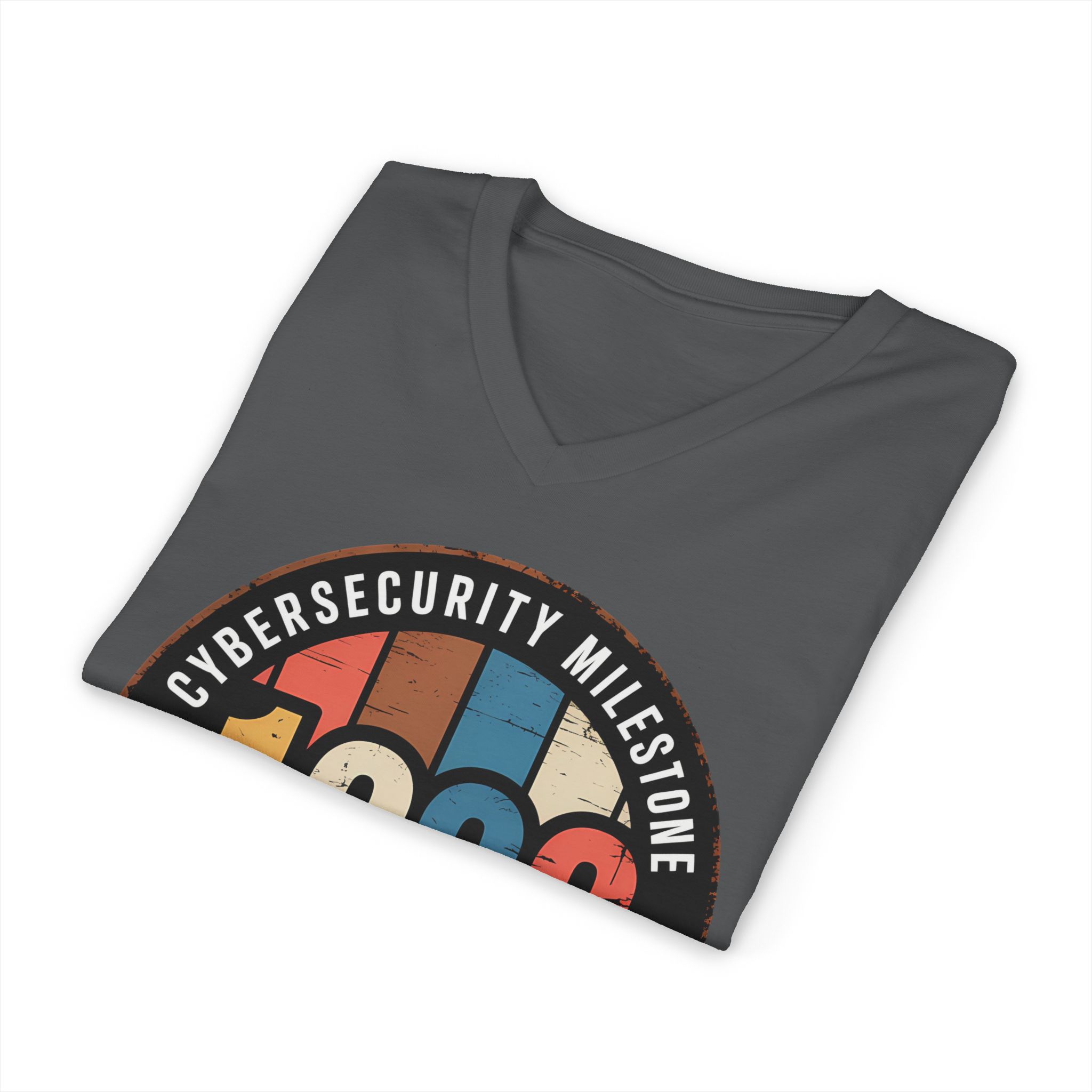 Melissa Worm Cybersecurity Milestone V-Neck Tee