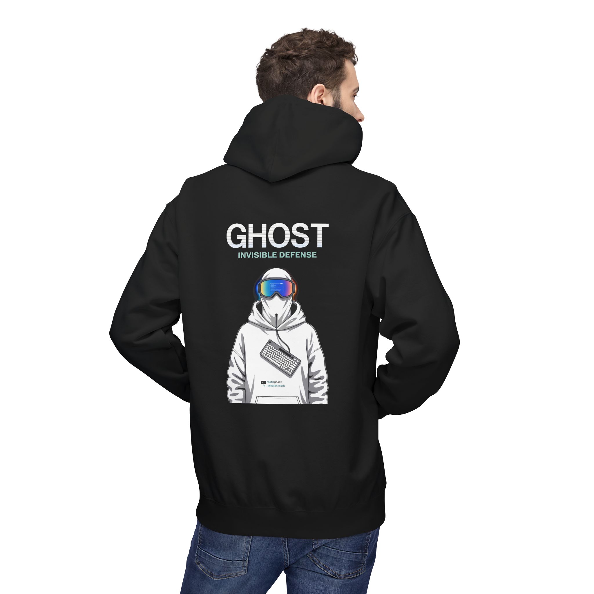 Ghost Invisible Defense Hacker Softstyle Hoodie