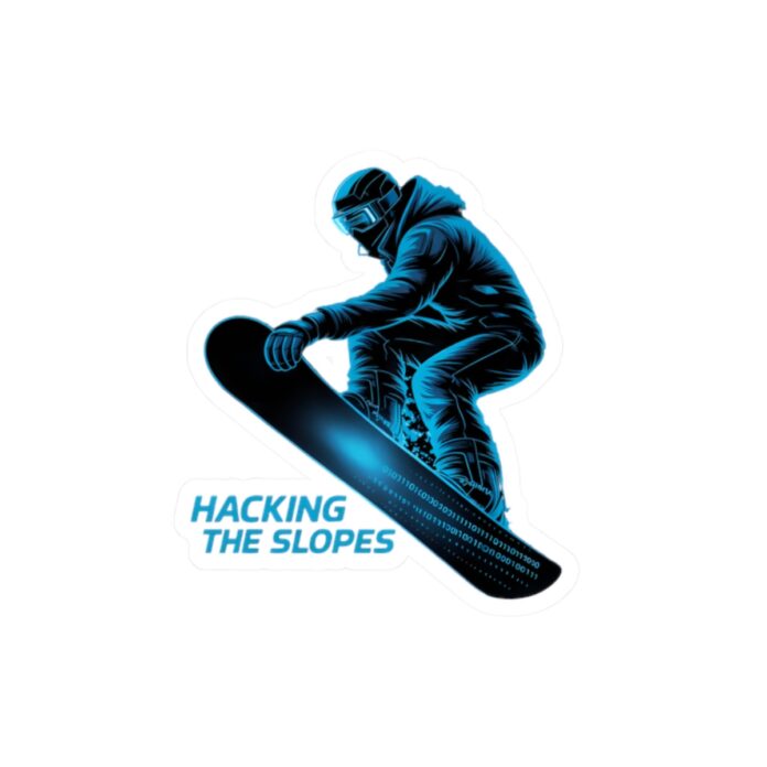 Hacking the Slopes Snowboarder Hacker Sticker