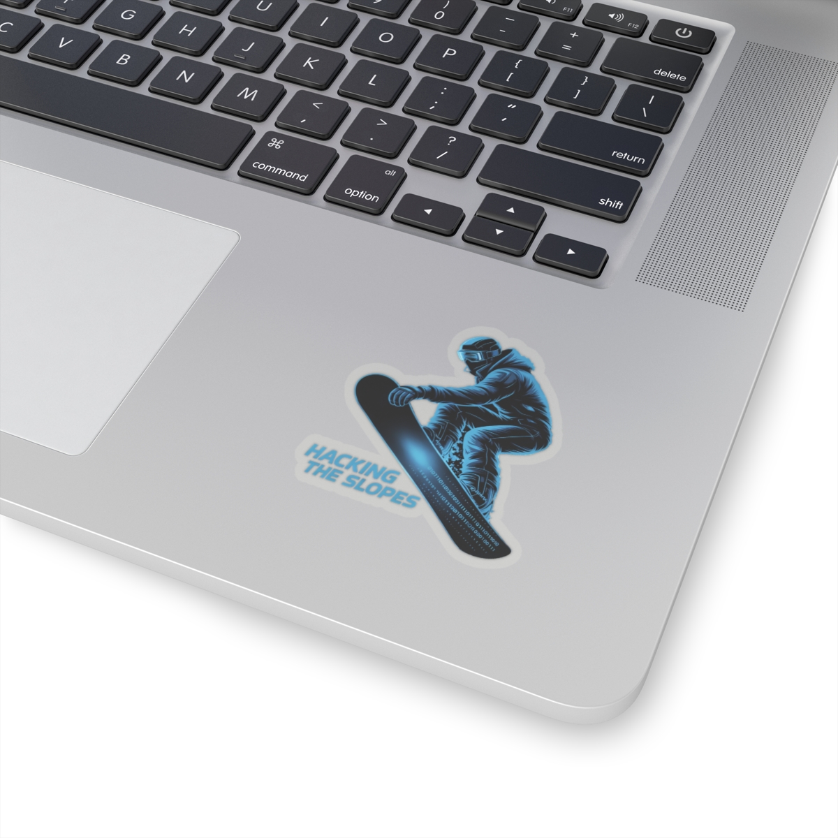 Hacking the Slopes Snowboarder Hacker Sticker