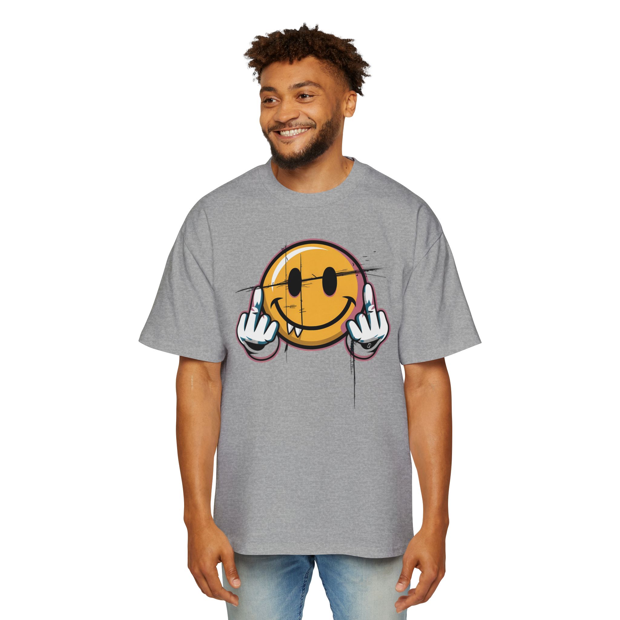 Rebel Smiley Oversized Tee