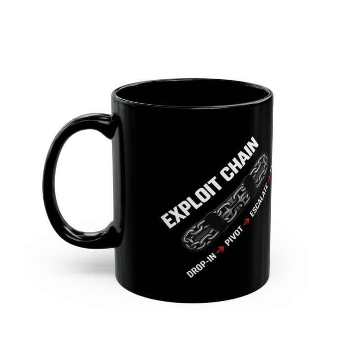 Exploit Chain Cybersecurity Coffee Mug | Drop-In Pivot Escalate