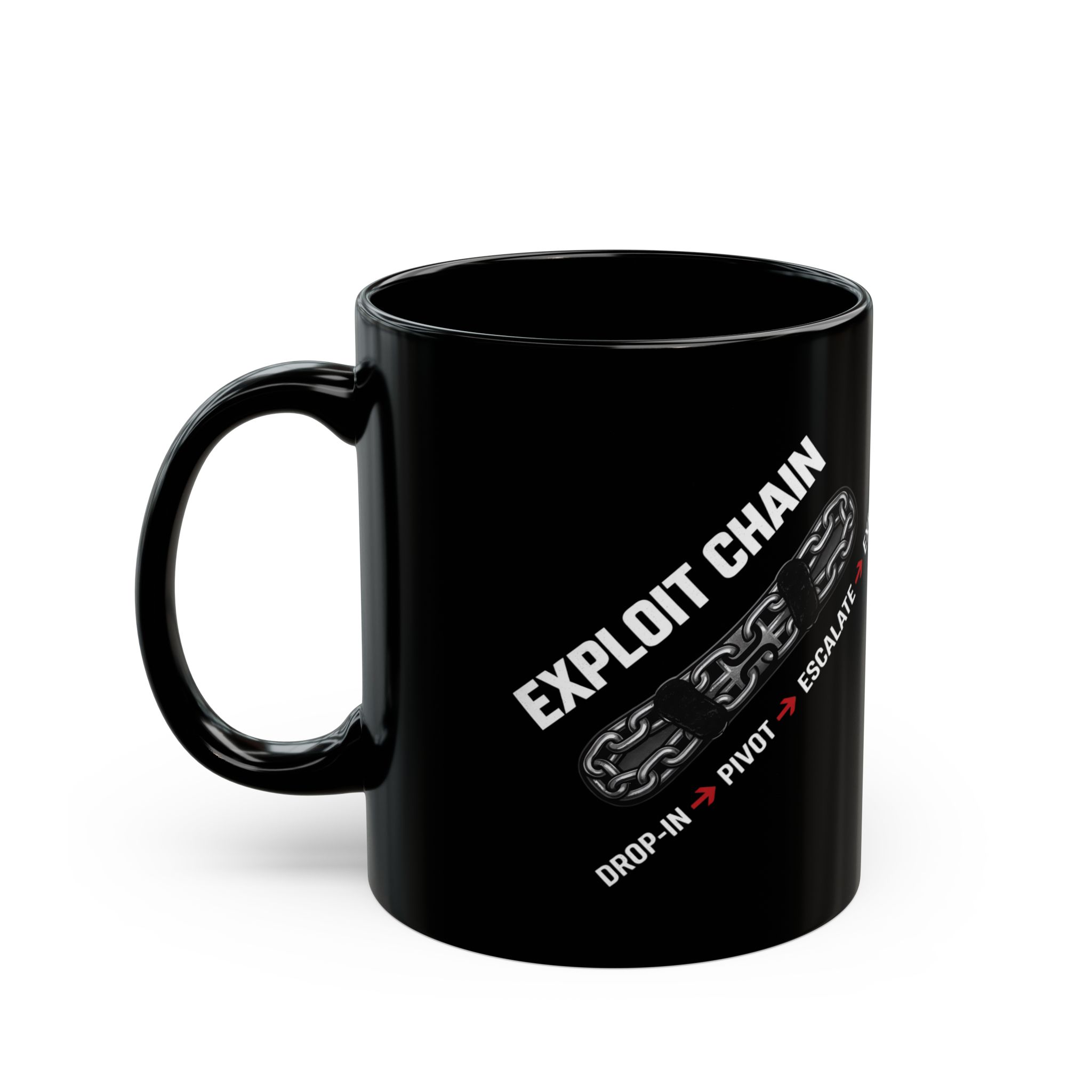 8972855322763282925_2048.jpeg Exploit Chain Cybersecurity Coffee Mug | Drop-In Pivot Escalate
