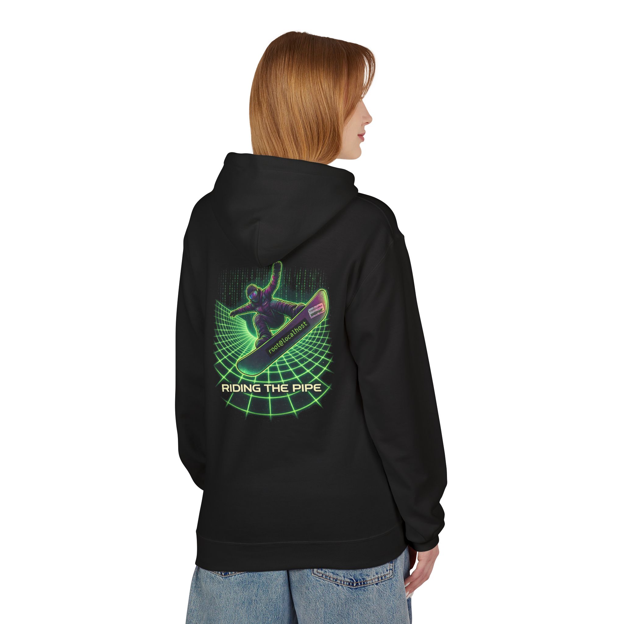 Cyberpunk Hacker Snowboard Softstyle Hoodie