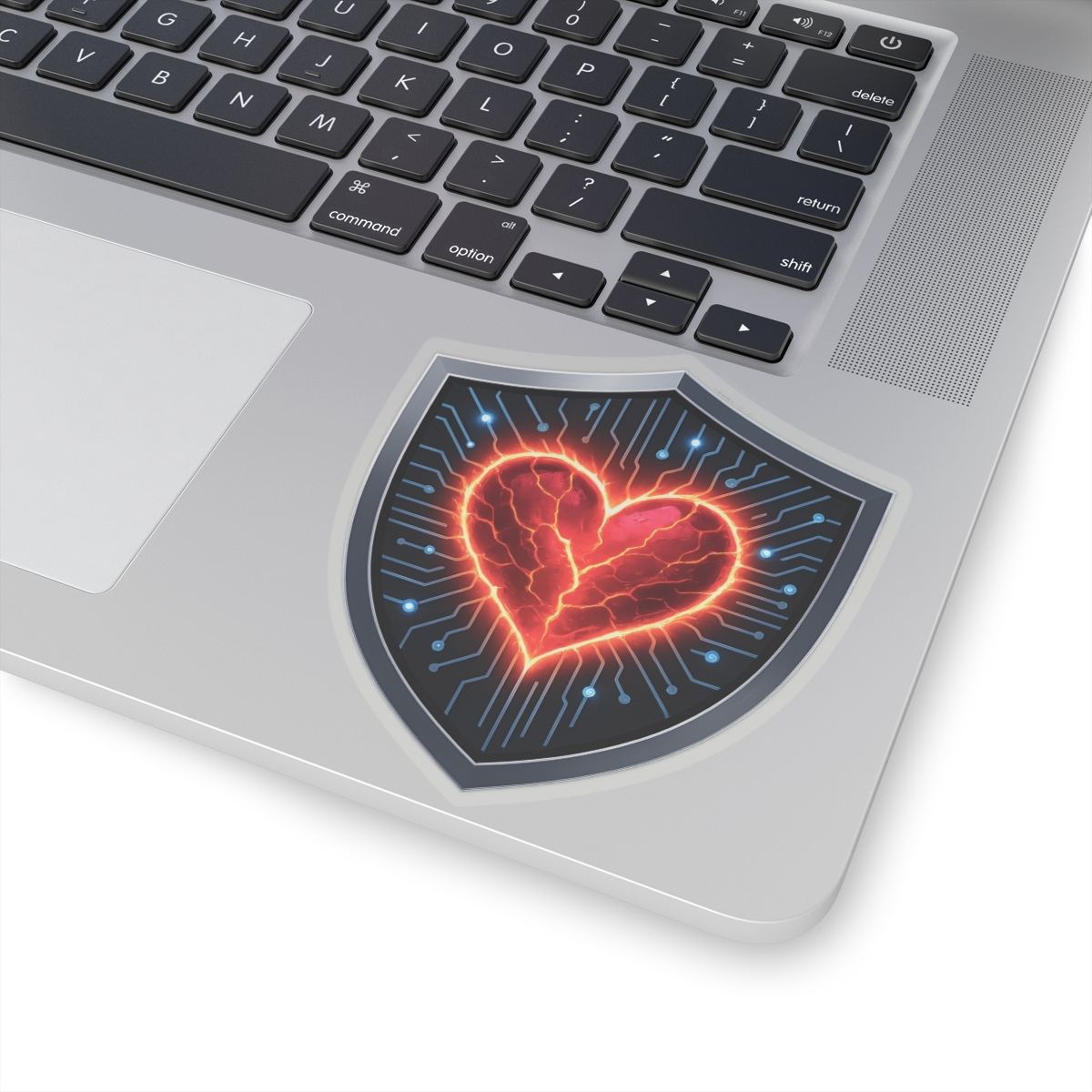 Cyber Heart Shield Sticker