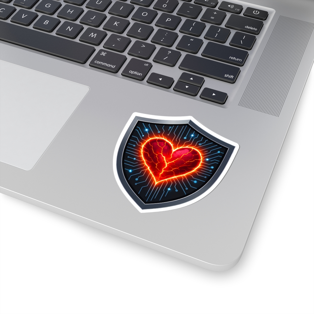 Cyber Heart Shield Sticker
