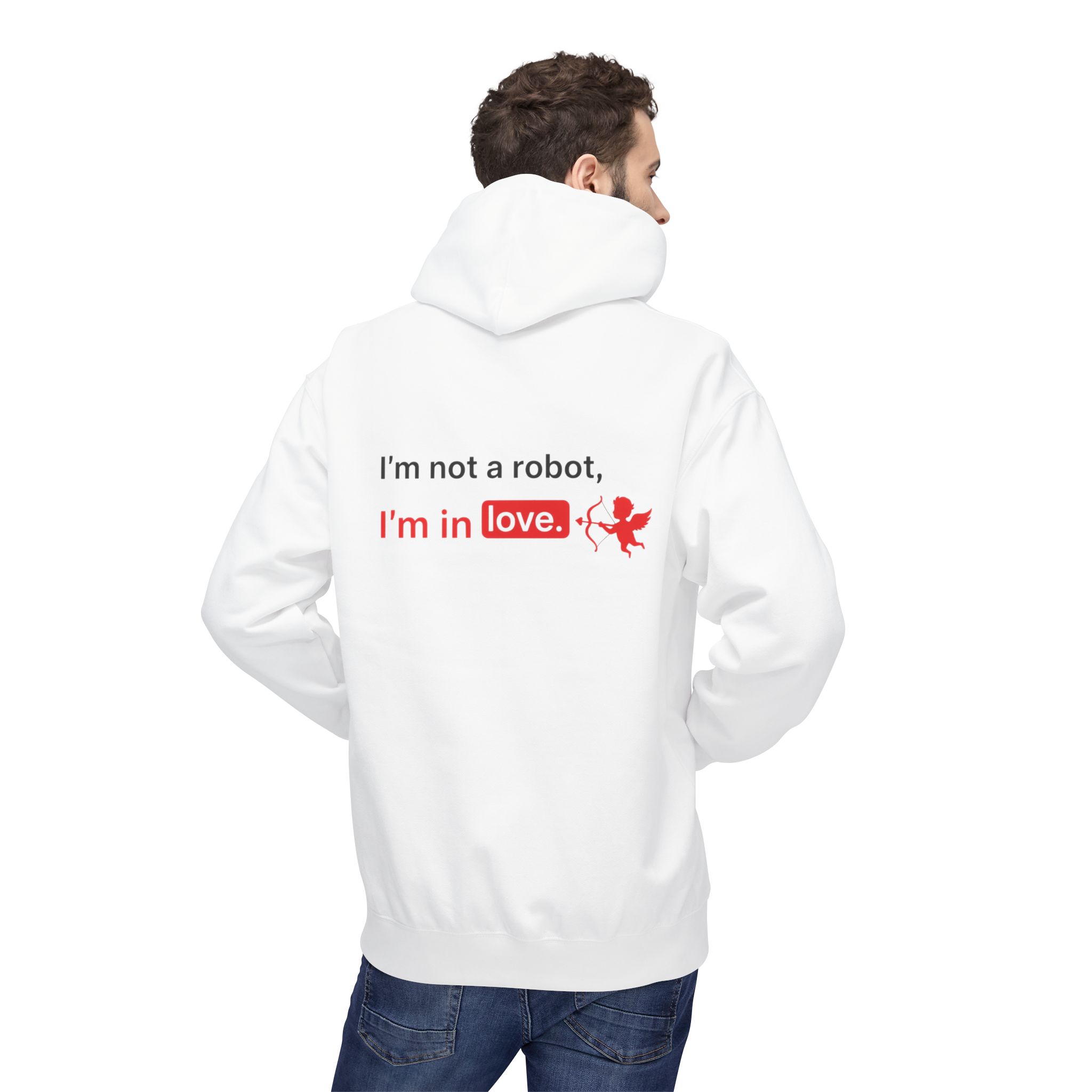 I’m Not a Robot, I’m in Love Cybersecurity Valentine Softstyle Hoodie
