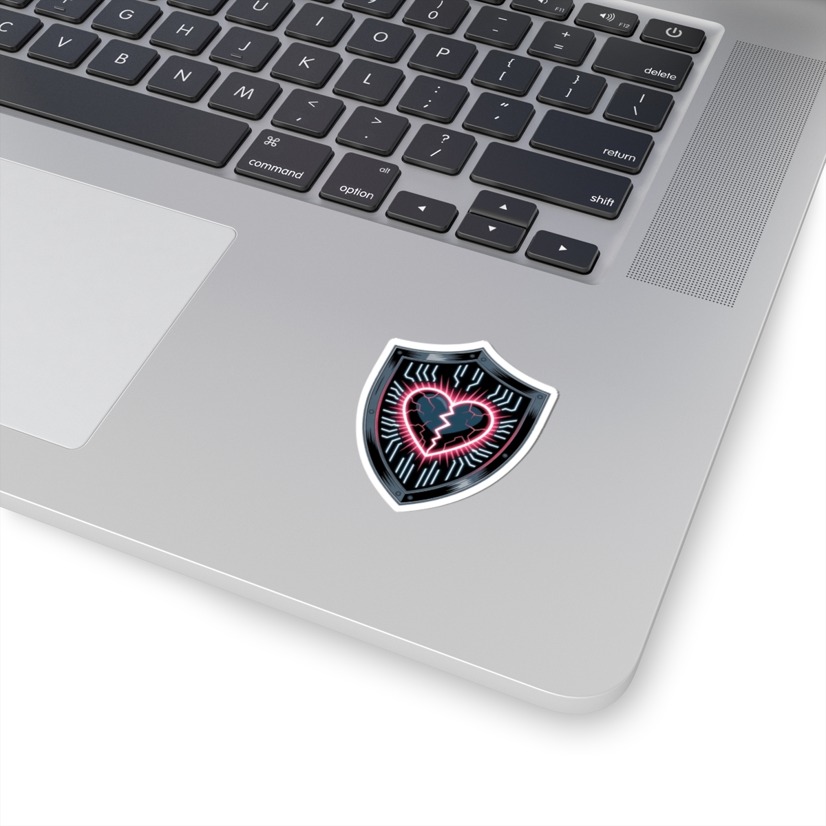 Cyber Shield Broken Heart Sticker