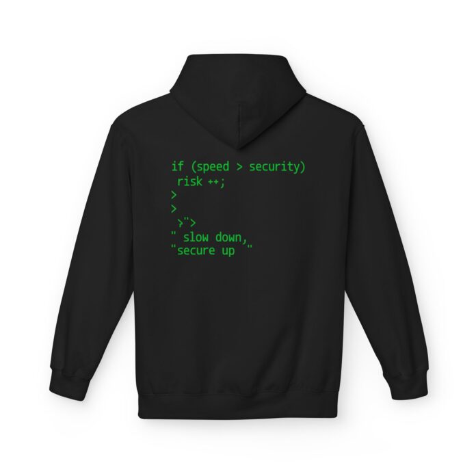 “Slow Down, Secure Up” – Cybersecurity Softstyle Hoodie