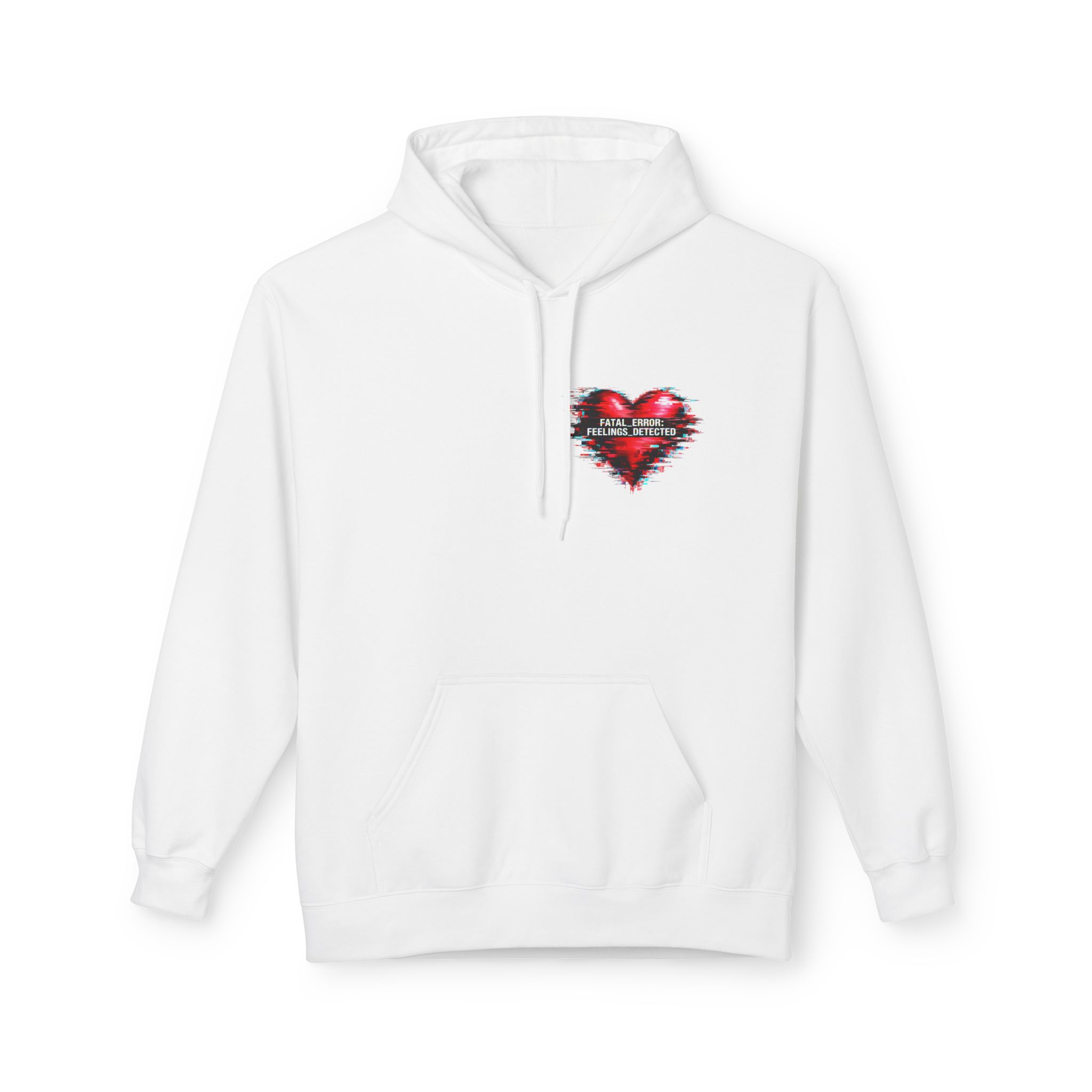 Fatal Error Feelings Detected Cybersecurity Valentine Softstyle Hoodie