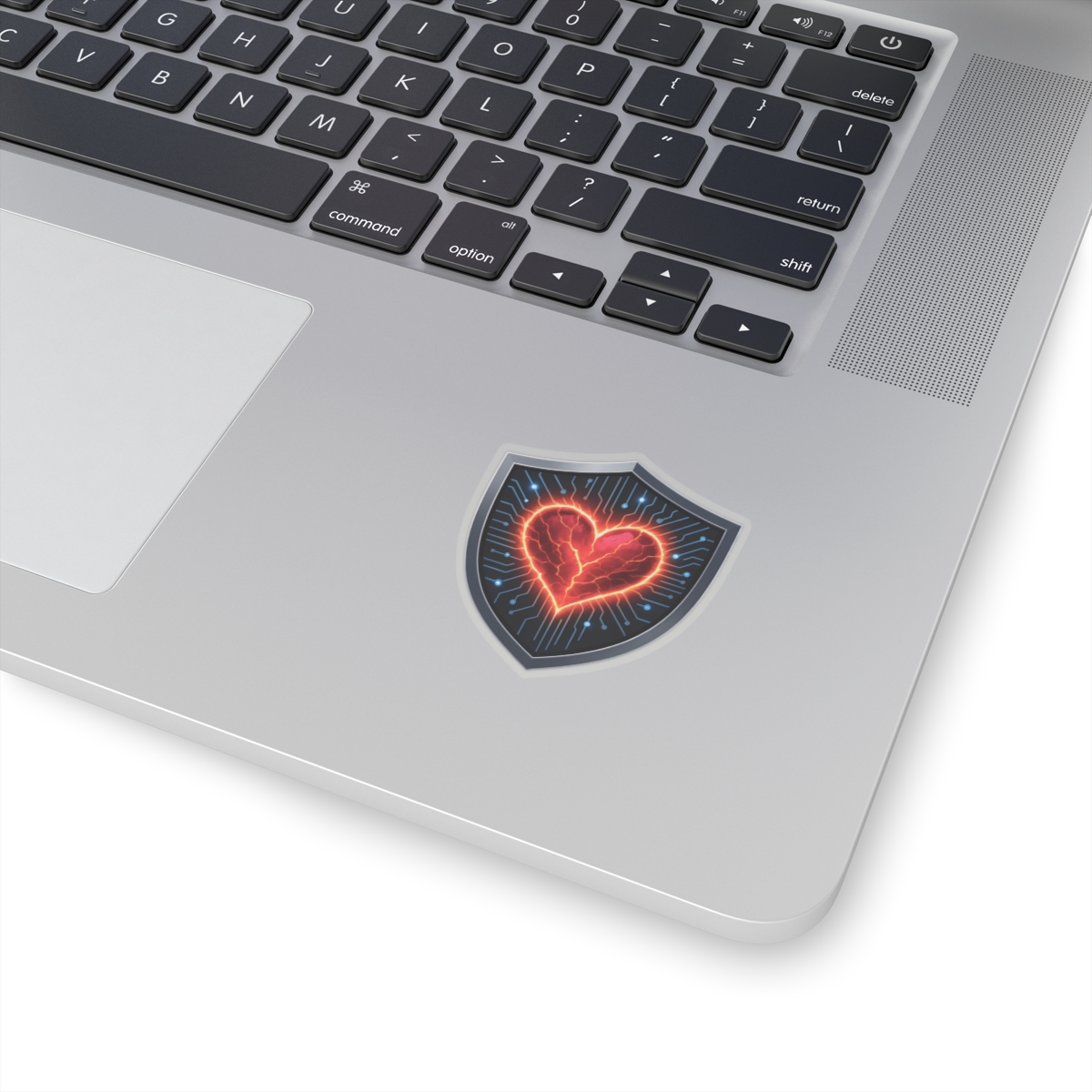 Cyber Heart Shield Sticker