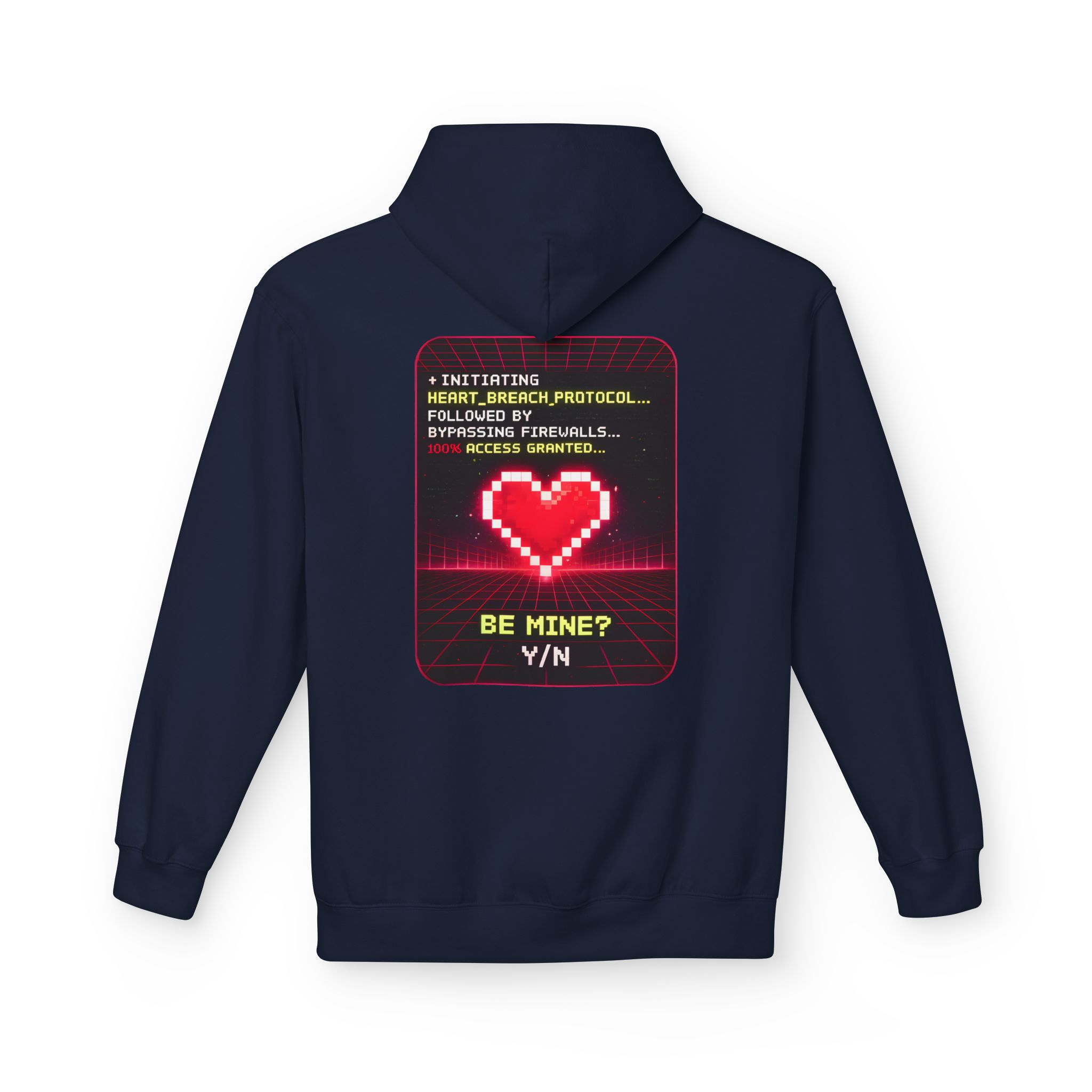Heart Breach Protocol Cybersecurity Valentine Softstyle Hoodie