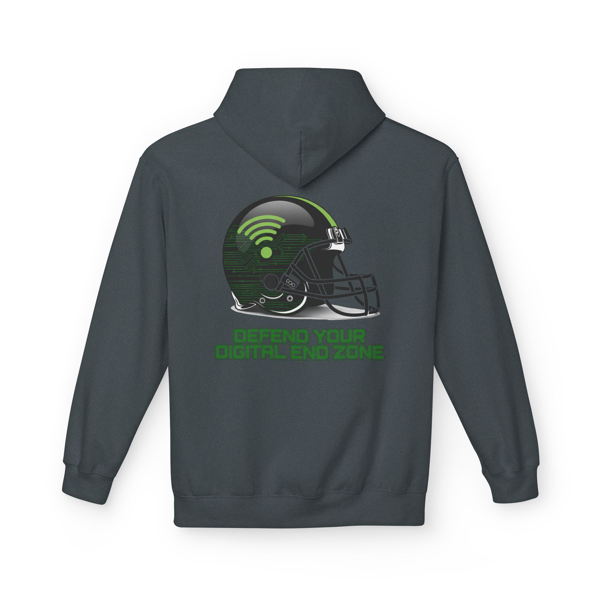 Defend Your Digital End Zone Cyber Football Helmet Softstyle Hoodie