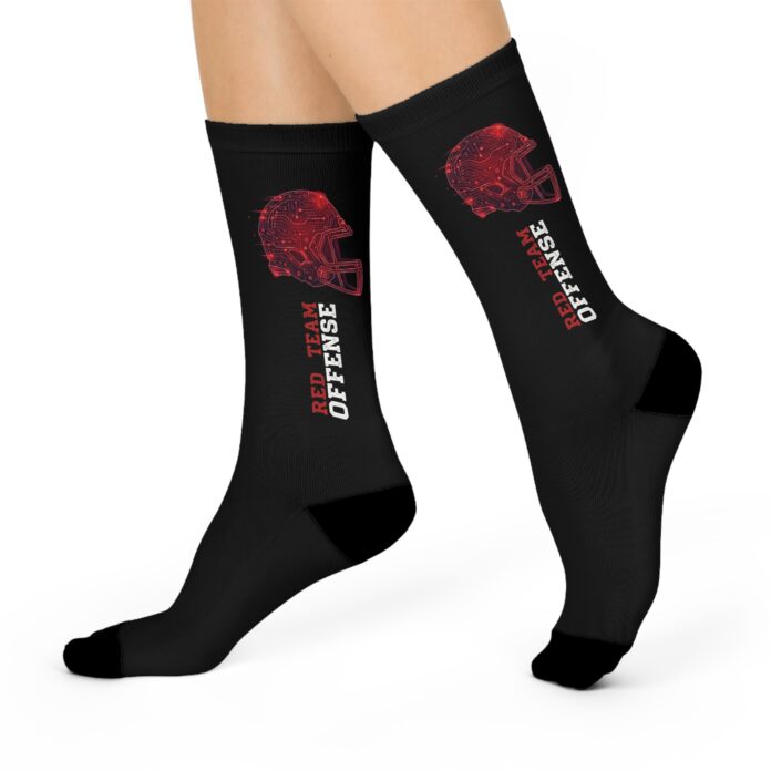 Red Team Offense Football Helmet CyberCrew Socks