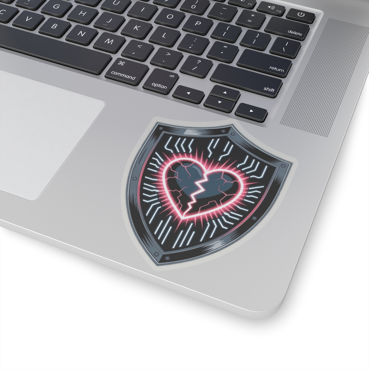Cyber Shield Broken Heart Sticker