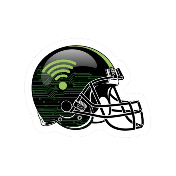 Cyber Gridiron Football Helmet Sticker