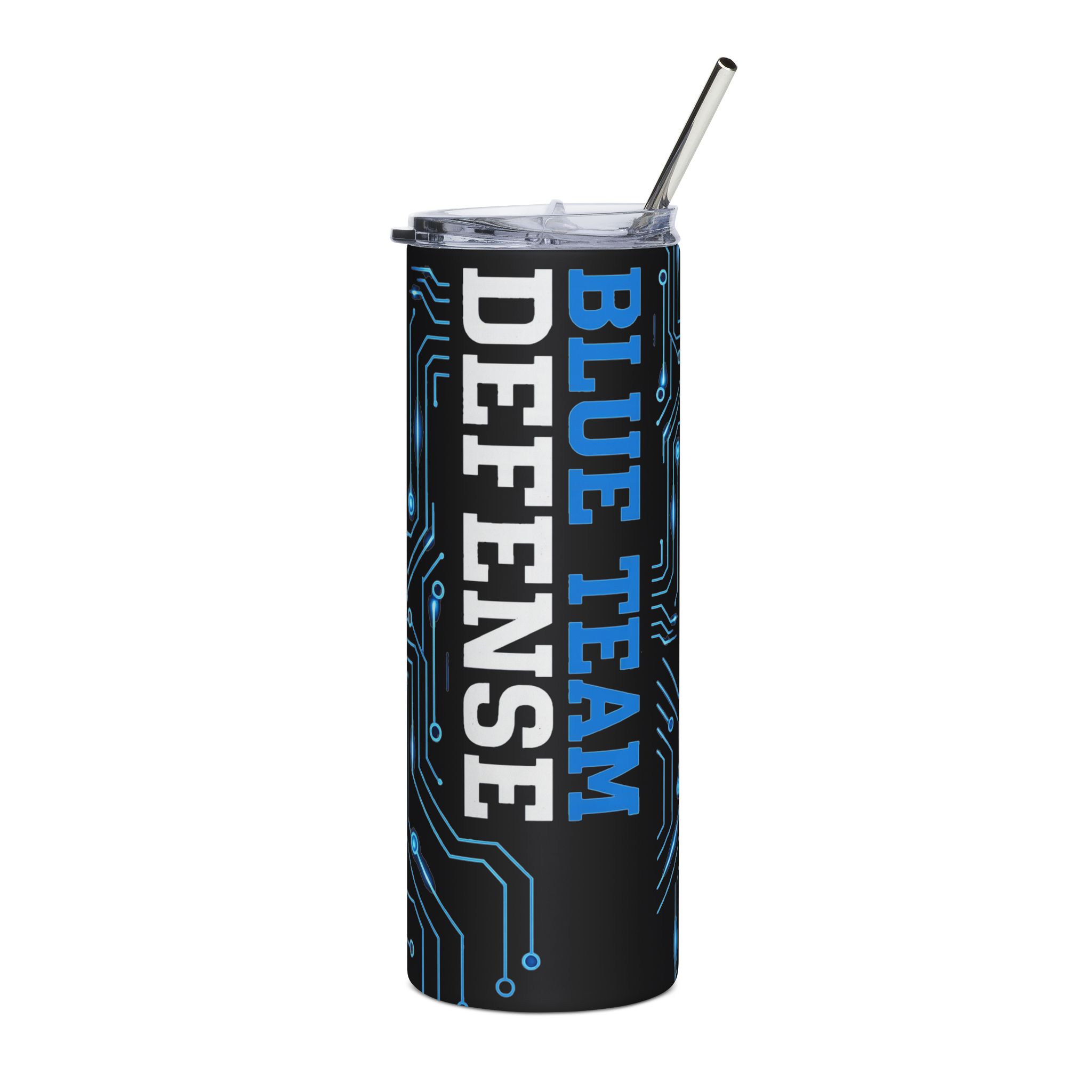 14351871422910538509_2048.jpeg Cybersecurity Blue Team Defense Stainless Tumbler