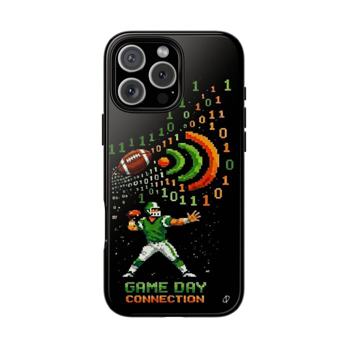 Game Day Connection Phone Case – Cybersecurity American Football Pixel Art Case