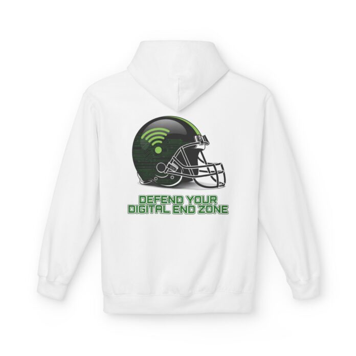 Defend Your Digital End Zone Cyber Football Helmet Softstyle Hoodie