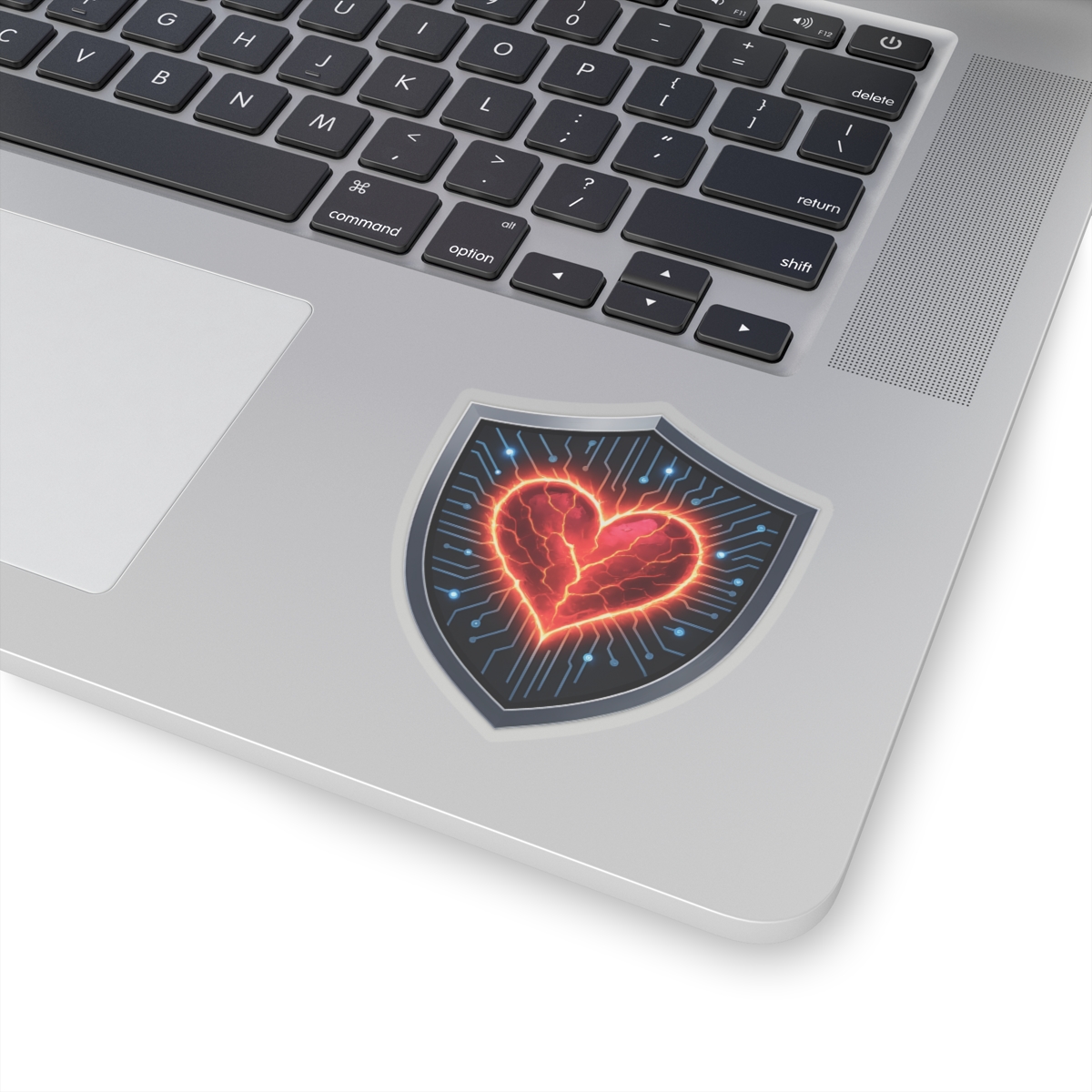 Cyber Heart Shield Sticker