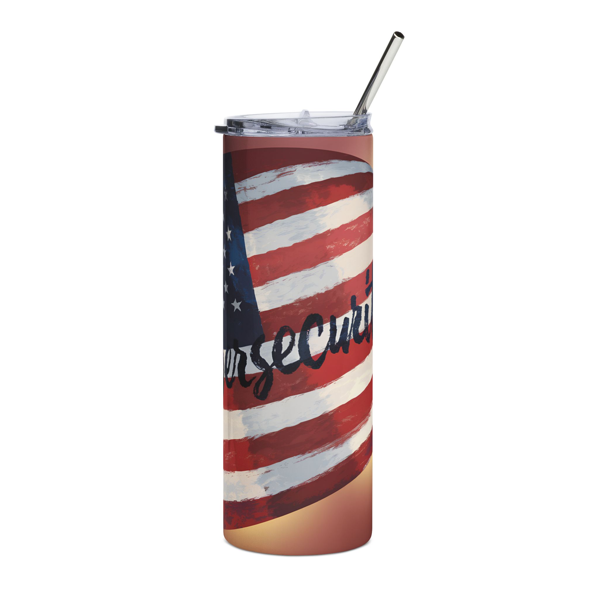 15513065309786244571_2048.jpeg American Cybersecurity Flag Stainless Tumbler