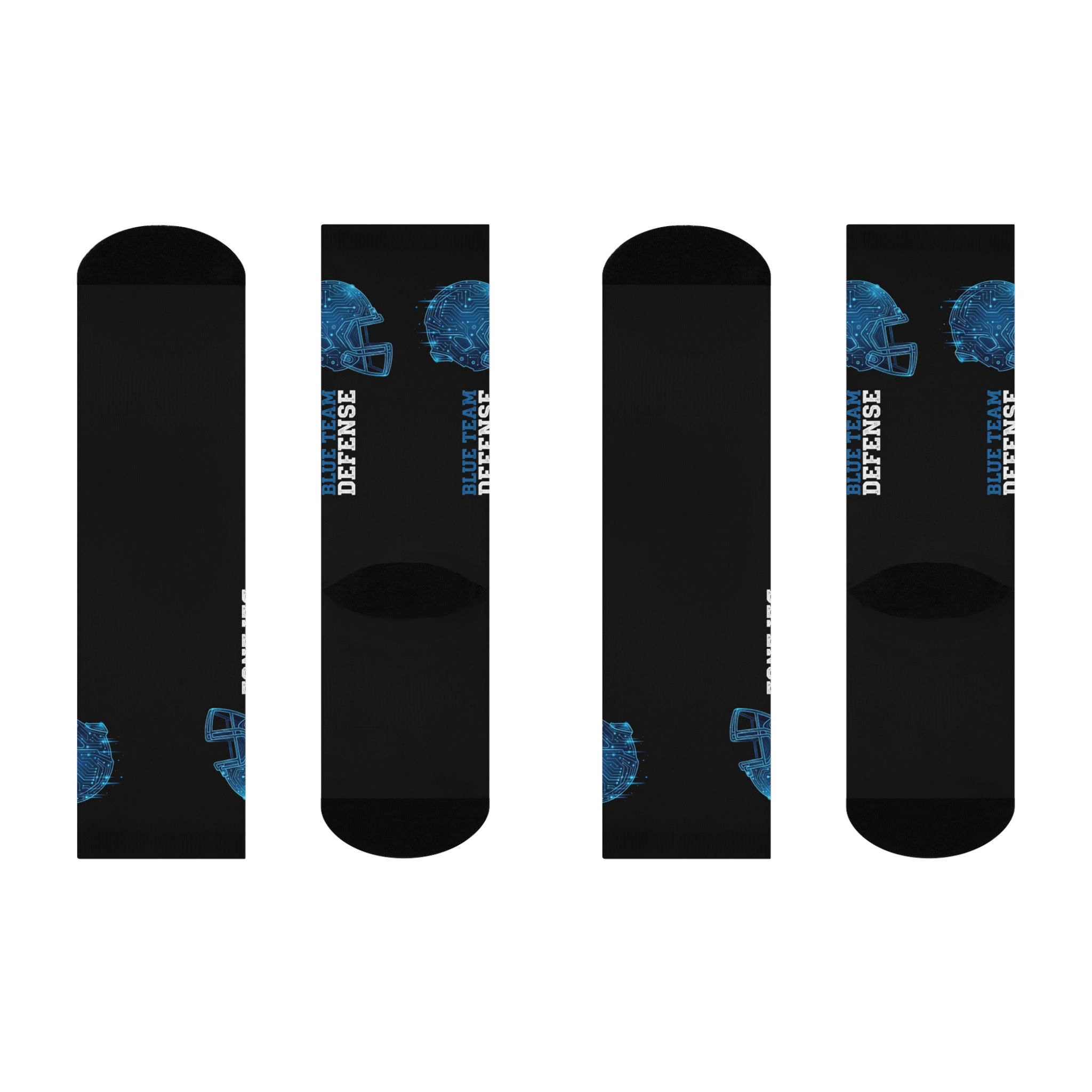 Blue Team Defense Cyber Football Helmet CyberCrew Socks