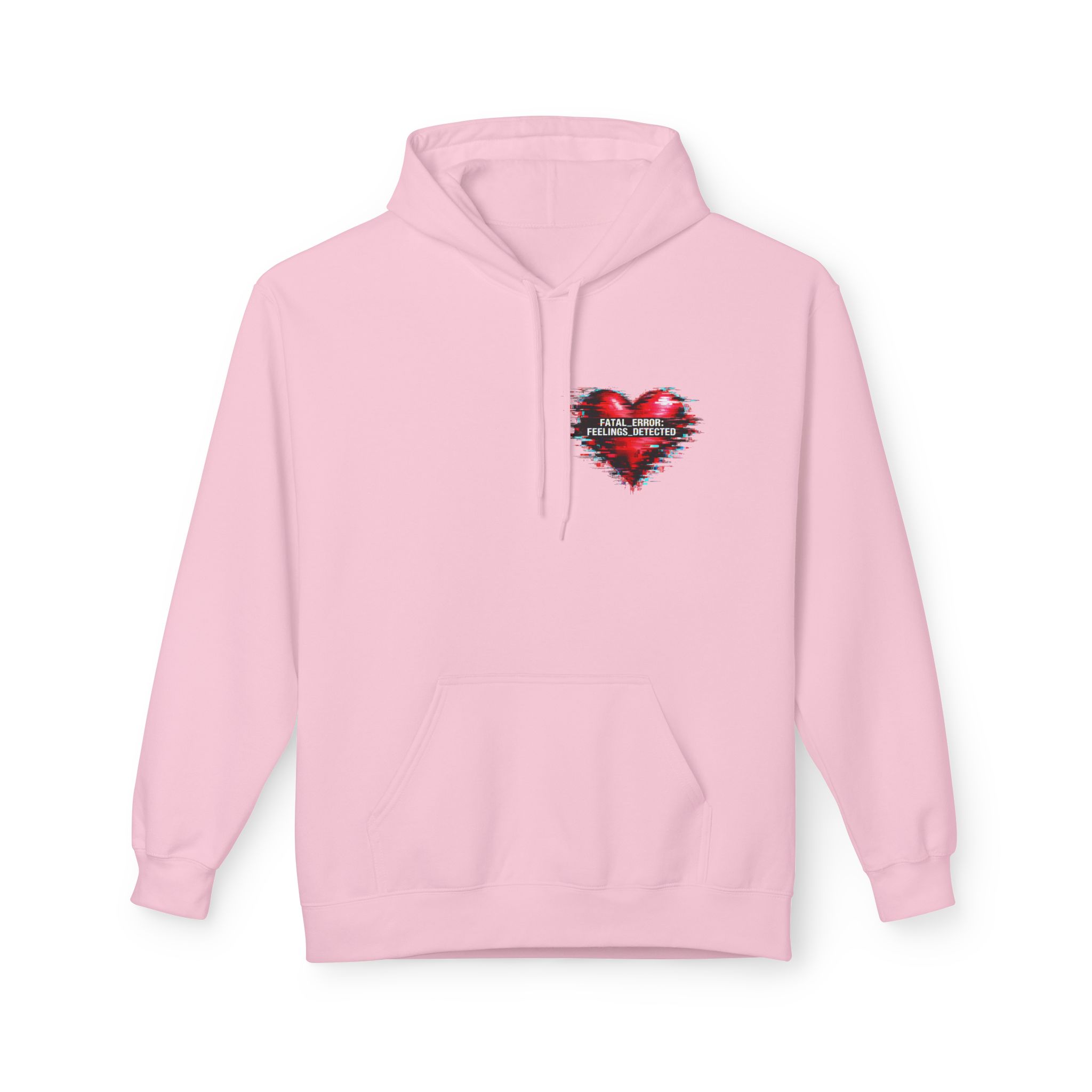 Fatal Error Feelings Detected Cybersecurity Valentine Softstyle Hoodie