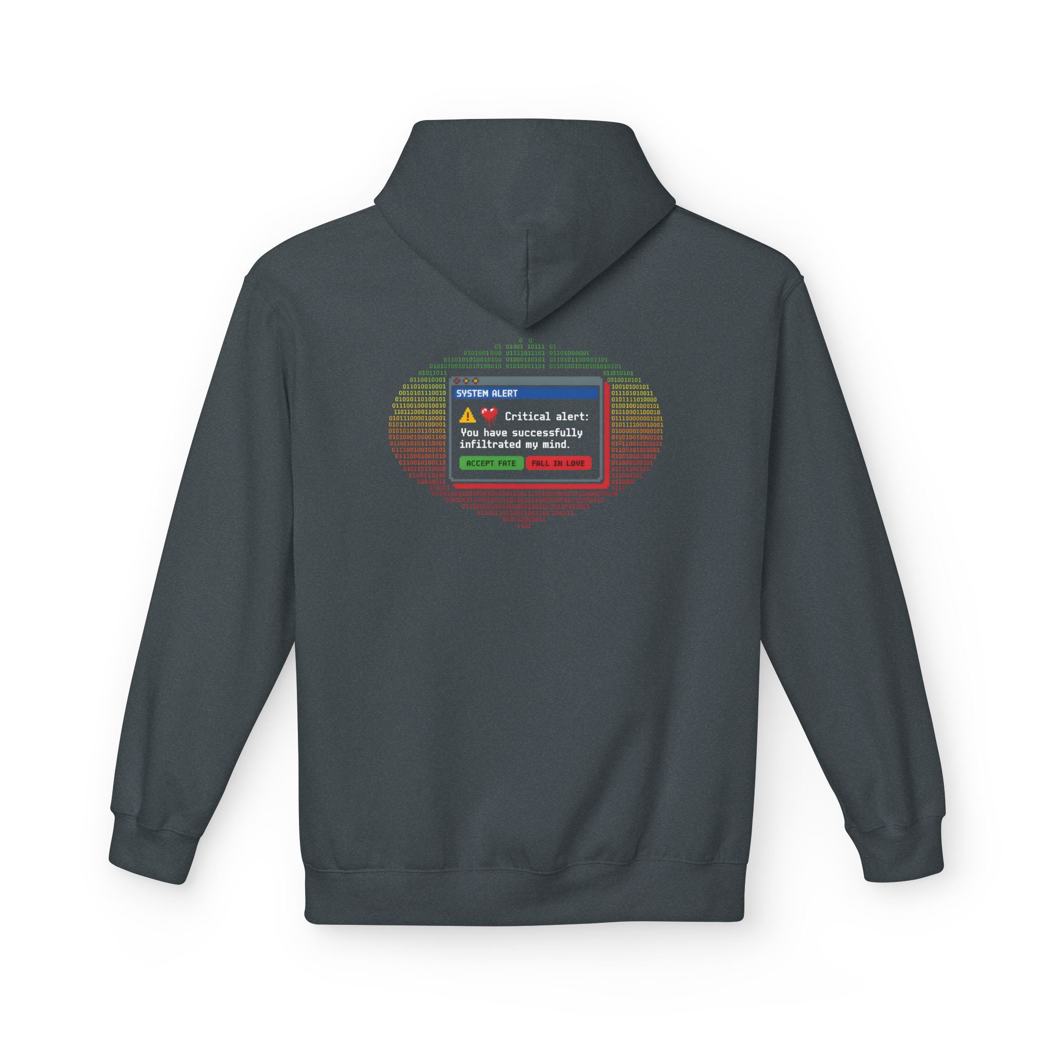 System Alert Binary Heart Softstyle Hoodie