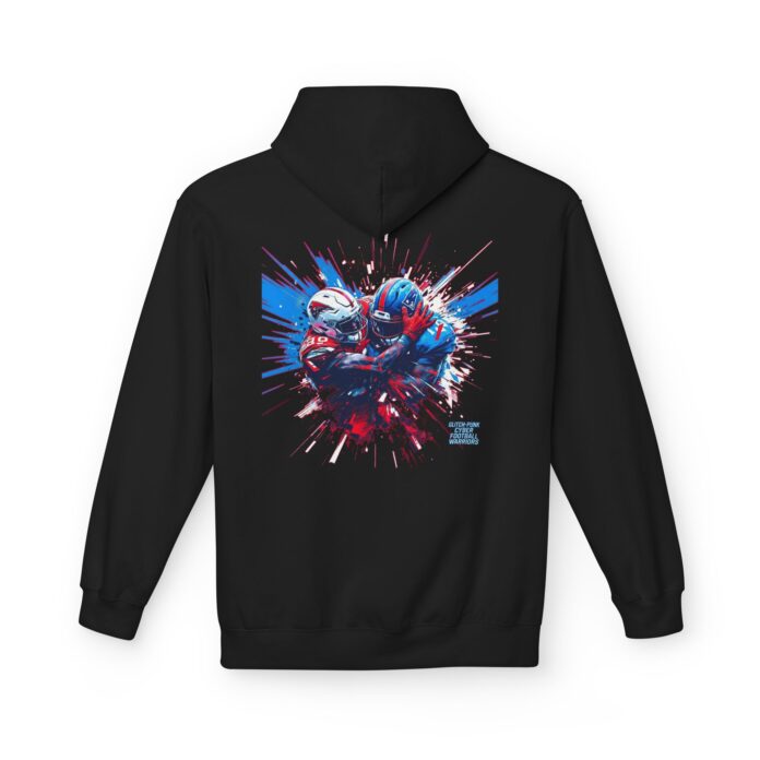 Glitch-Punk Cyber Football Warriors Softstyle Hoodie | Hacker Defense Mode