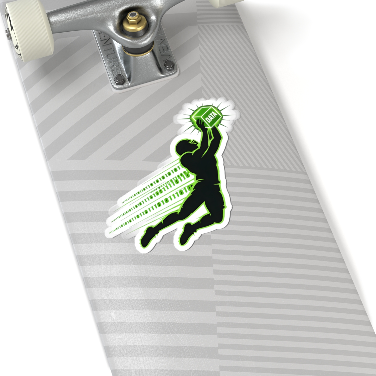 4325499280404816563_1200.jpeg Catch The Data Cyber Football Sticker | Binary Glow Laptop Decal