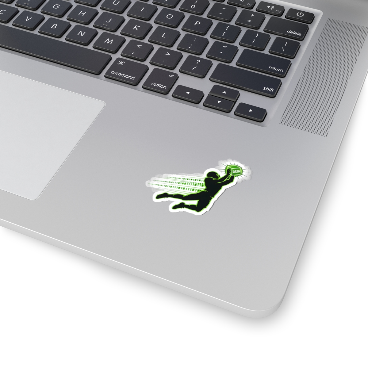 4842338367902745182_1200.jpeg Catch The Data Cyber Football Sticker | Binary Glow Laptop Decal